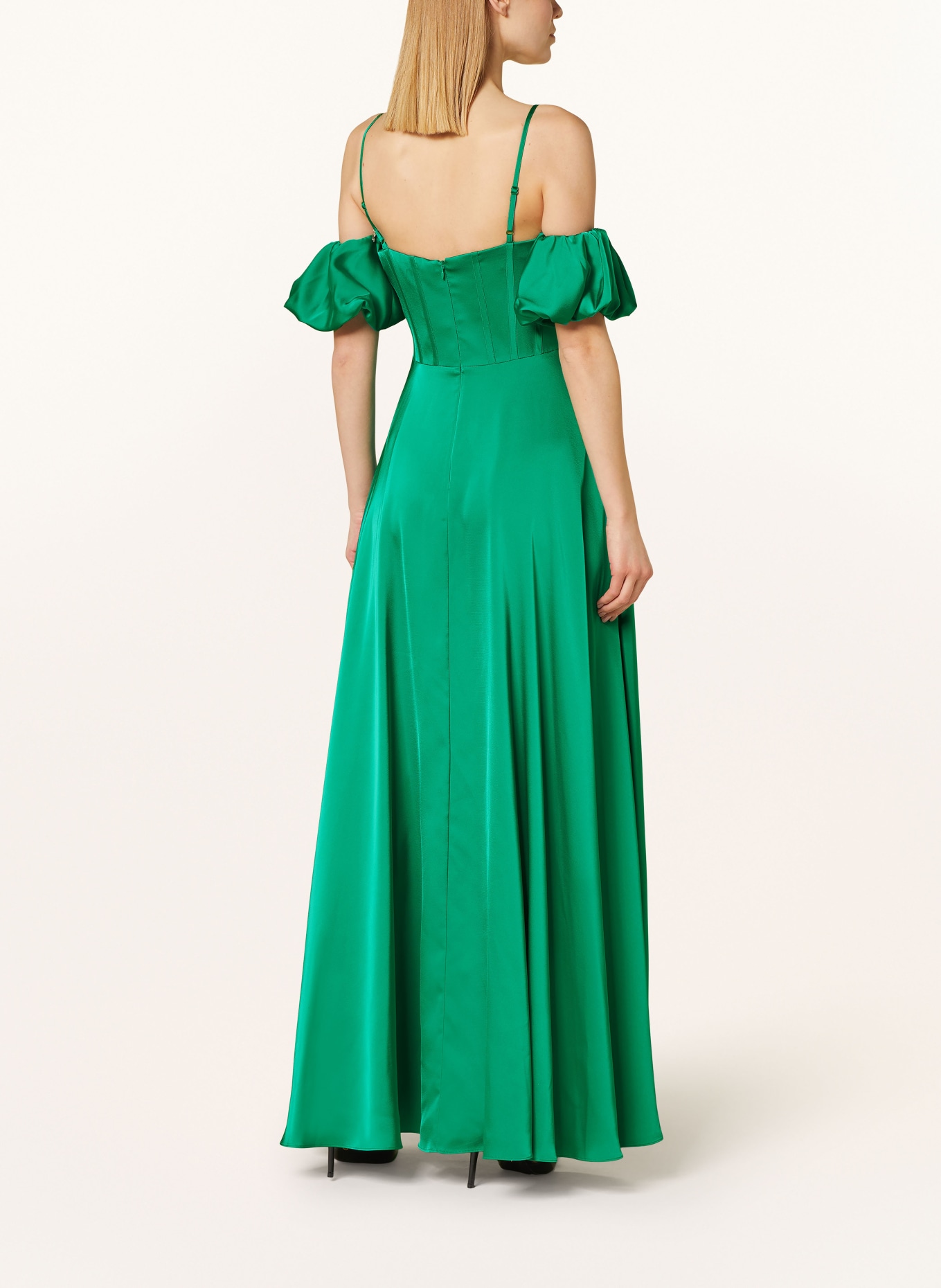 VM Vera Mont Abendkleid aus Satin, Farbe: GRÜN (Bild 3)