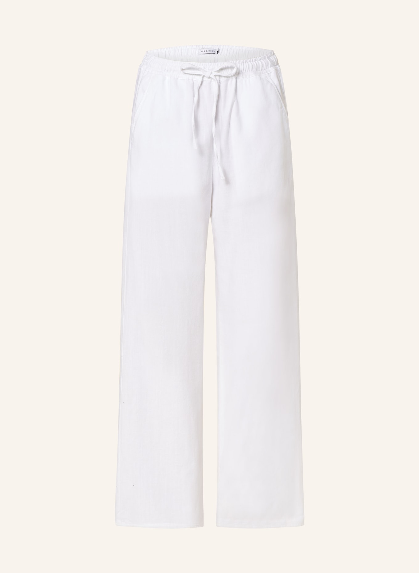 MRS & HUGS Pants in jogger style, Color: WHITE (Image 1)