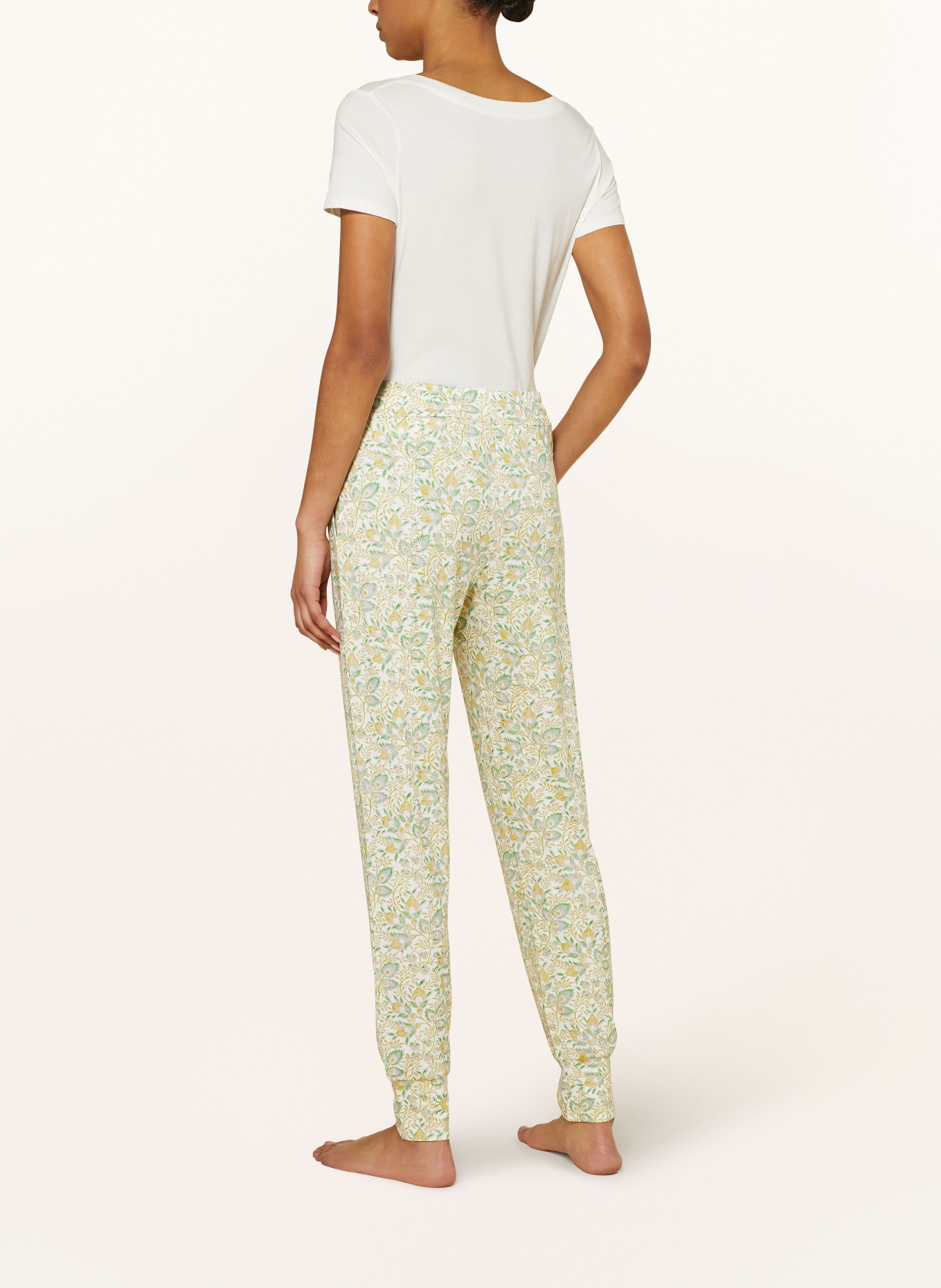 ESSENZA Pajama pants JULES LEVINE, Color: CREAM/ DARK YELLOW/ GREEN (Image 3)