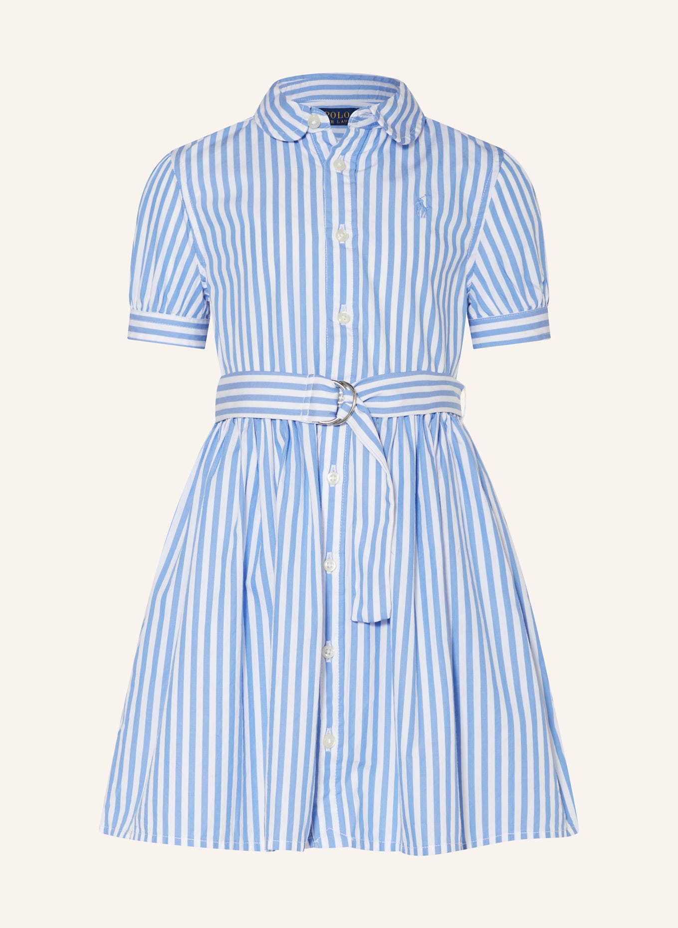 POLO RALPH LAUREN Hemdblusenkleid, Farbe: WEISS/ HELLBLAU (Bild 1)