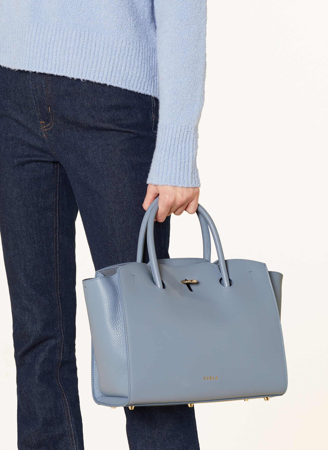 FURLA Handbag GENESI, Color: BLUE GRAY (Image 4)