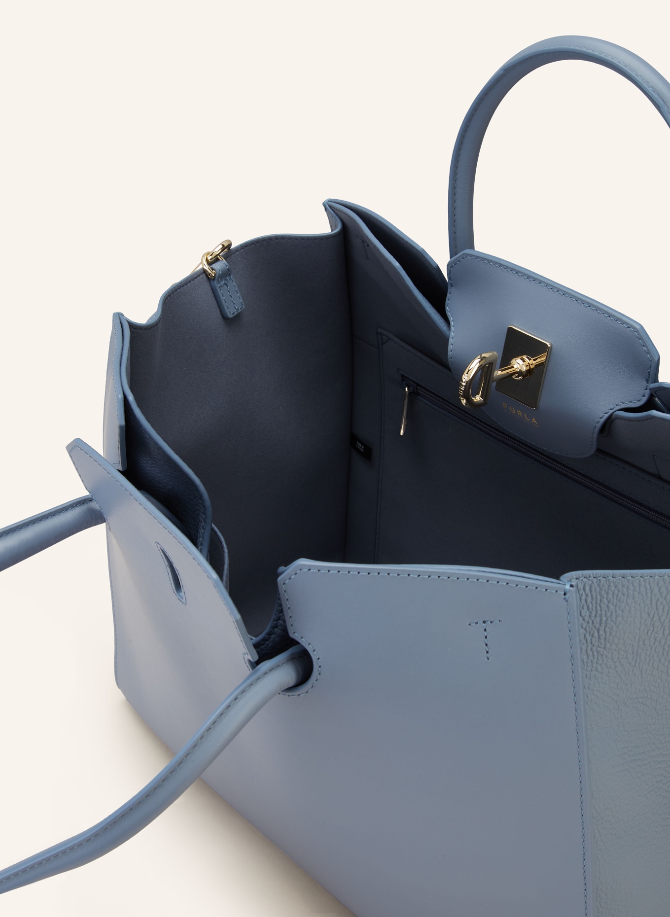 FURLA Handbag GENESI, Color: BLUE GRAY (Image 3)
