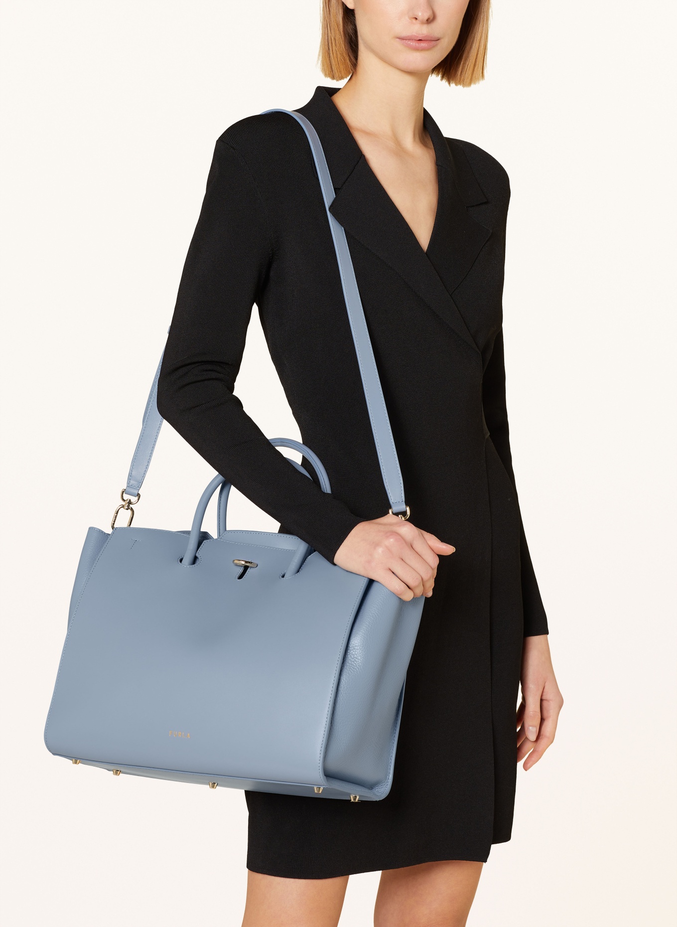FURLA Handbag GENESI, Color: BLUE GRAY (Image 4)