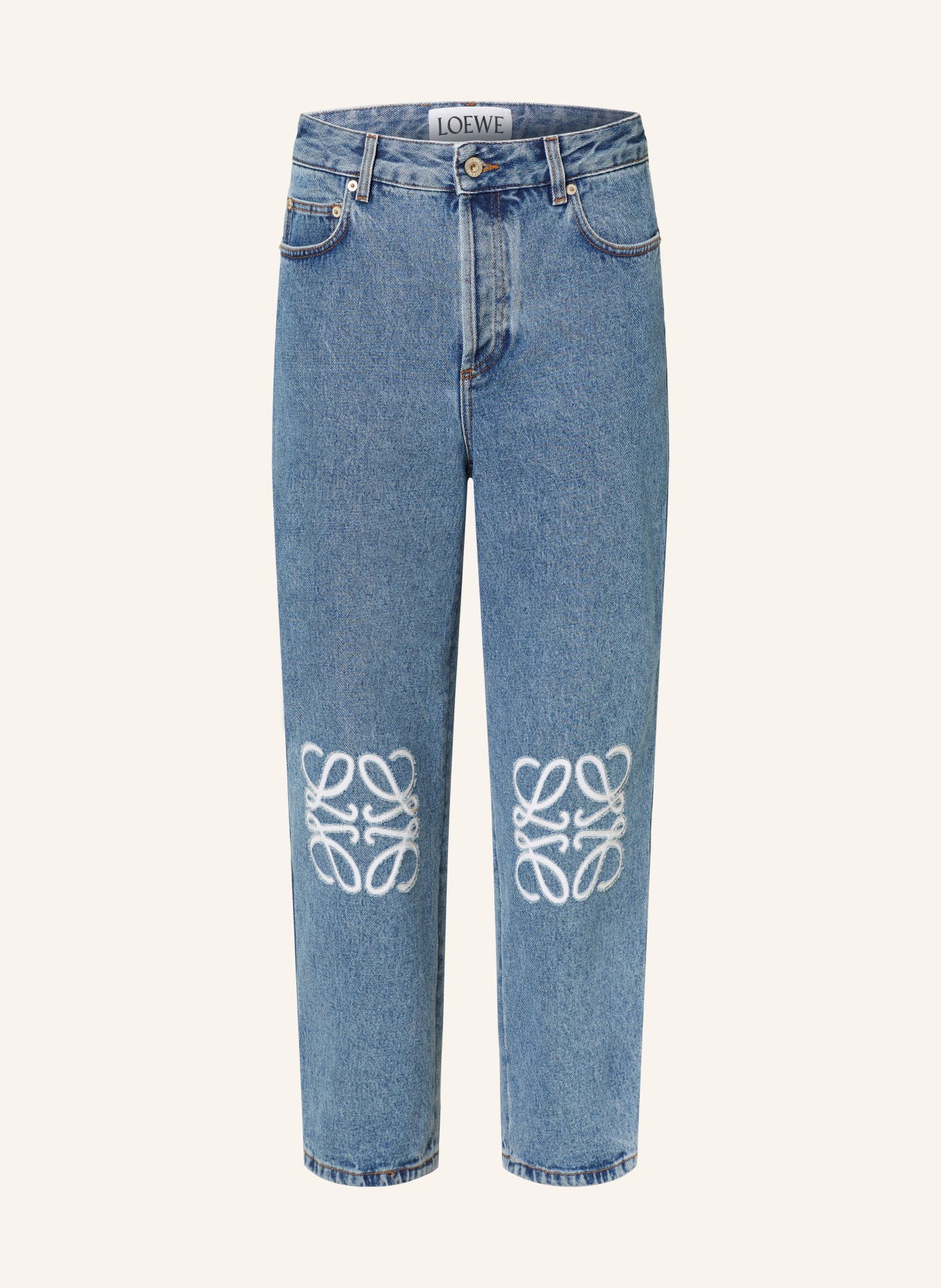 LOEWE 7/8 jeans ANAGRAM, Color: 5475 MID BLUE DENIM (Image 1)