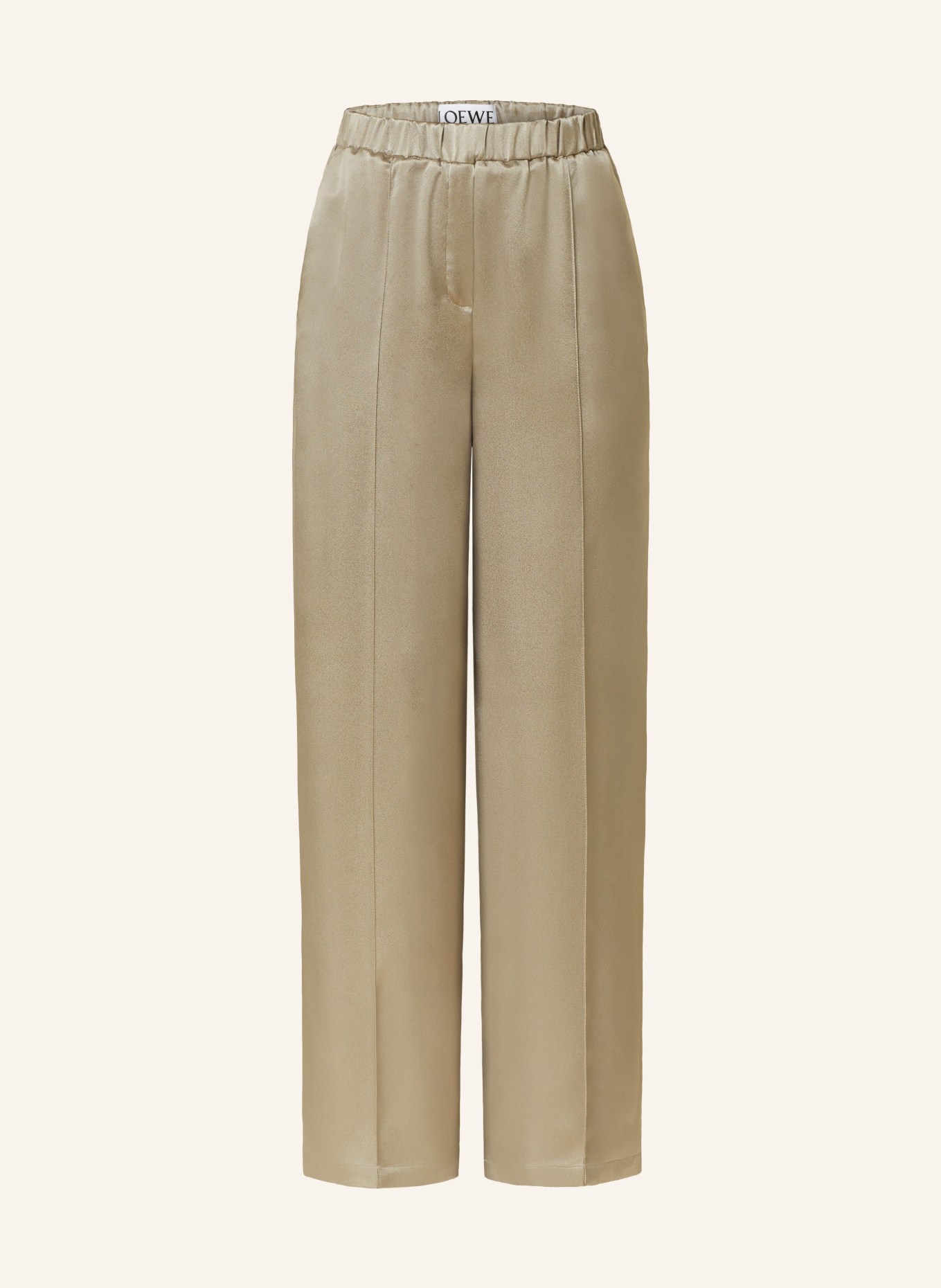 LOEWE Silk pants, Color: OLIVE (Image 1)