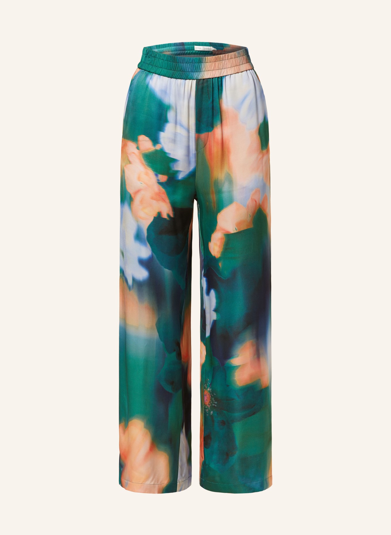 InWear Wide leg trousers TESSAHIW, Color: SALMON/ LIGHT BLUE/ TEAL (Image 1)