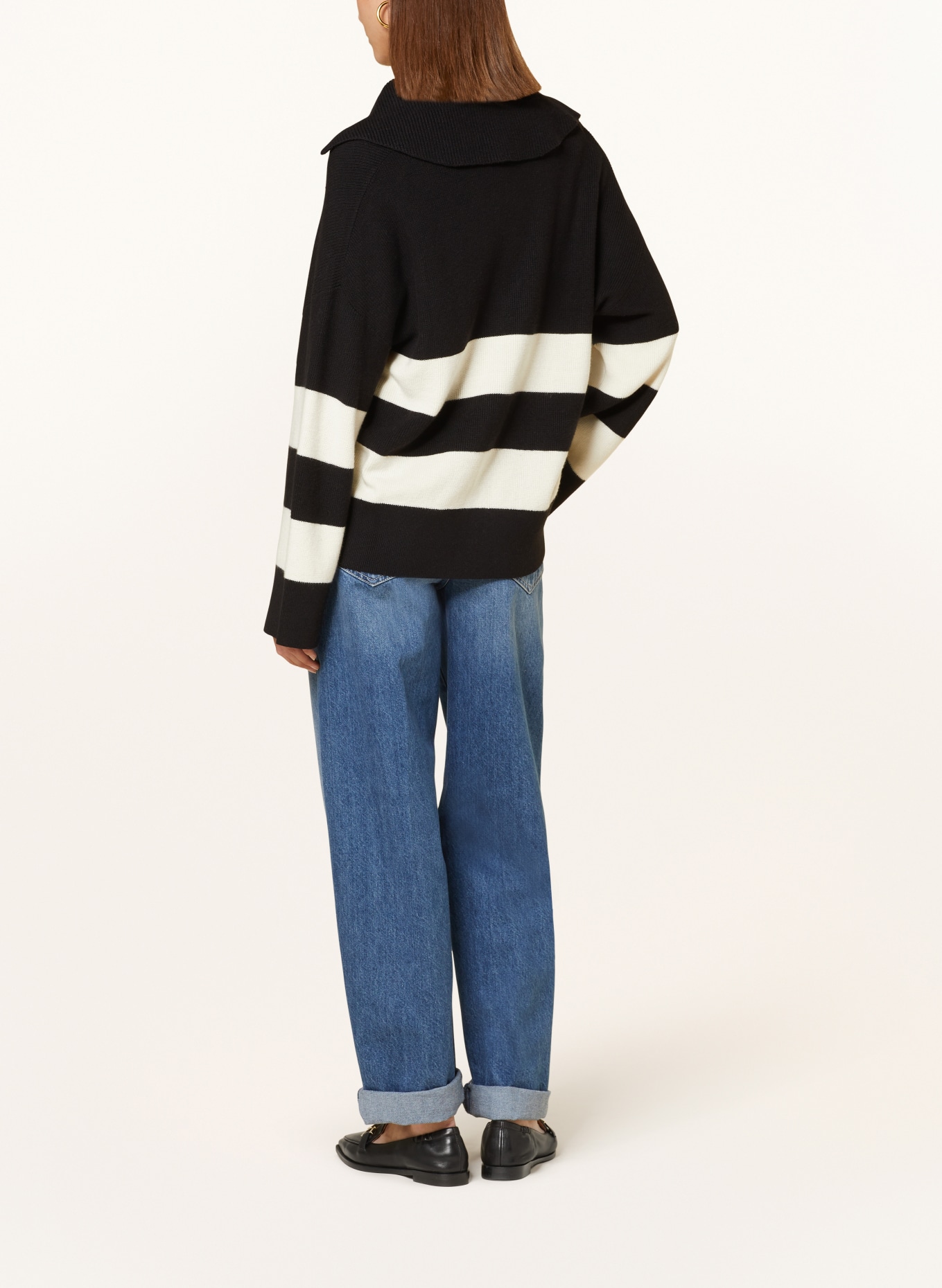 InWear Half-zip sweater OTHILIAIW, Color: BLACK/ WHITE (Image 3)