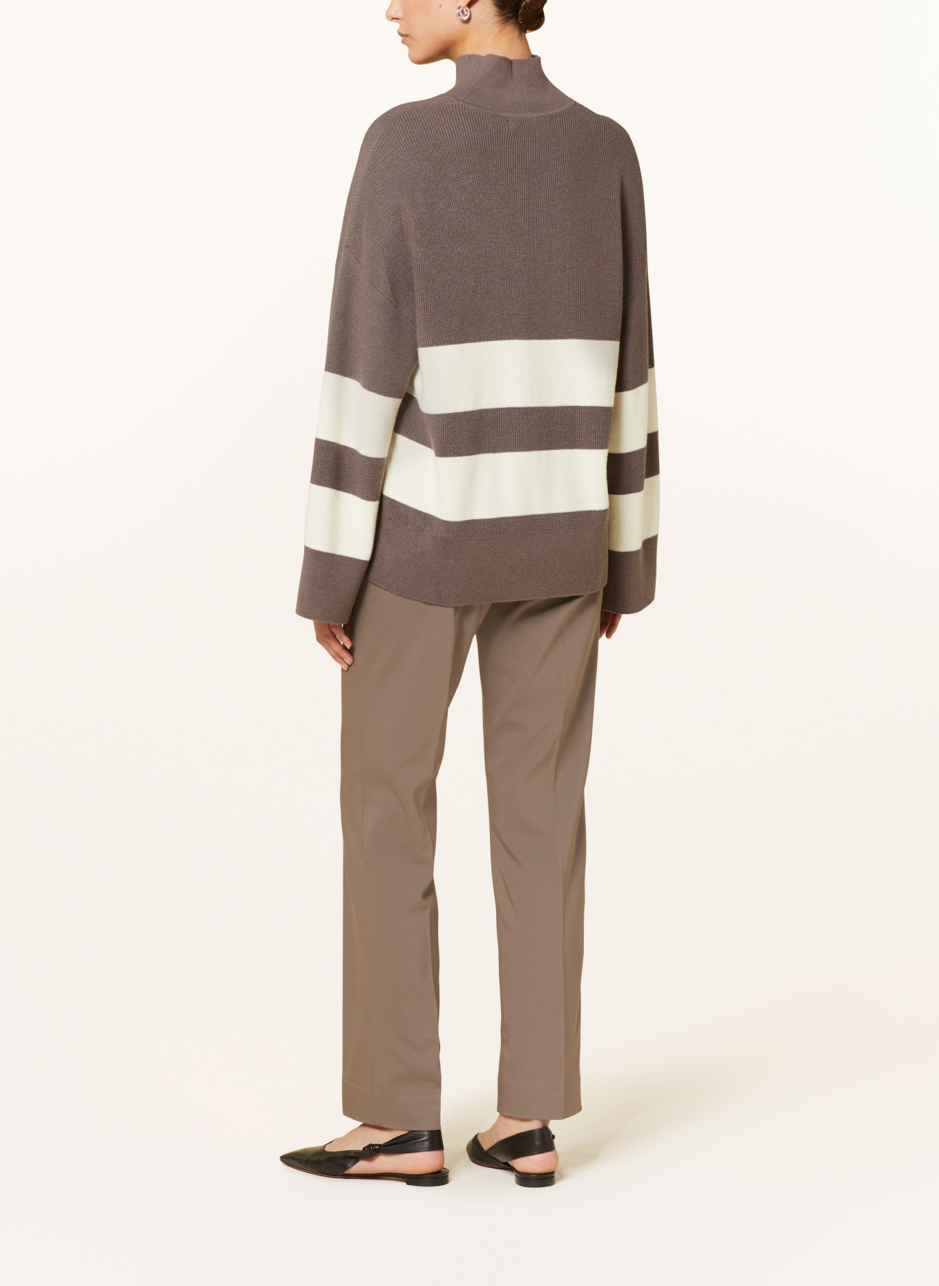 InWear Oversized sweater OTHILIAIW, Color: ECRU/ TAUPE (Image 3)