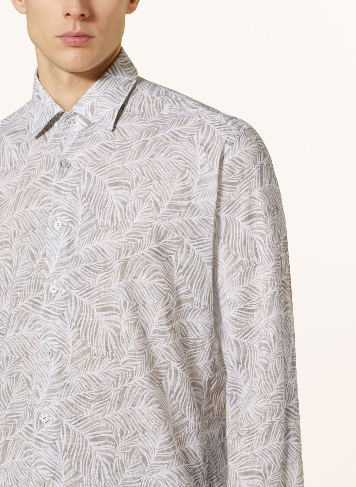 DIGEL Shirt DABATO modern fit, Color: LIGHT GRAY/ WHITE (Image 4)