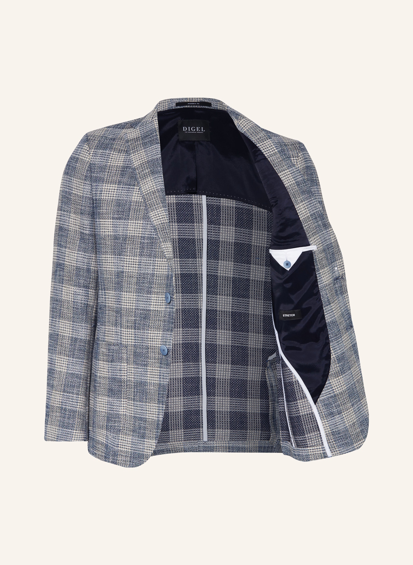 DIGEL Tailored jacket EDWARD Modern Fit, Color: BLUE/ LIGHT BLUE/ WHITE (Image 4)