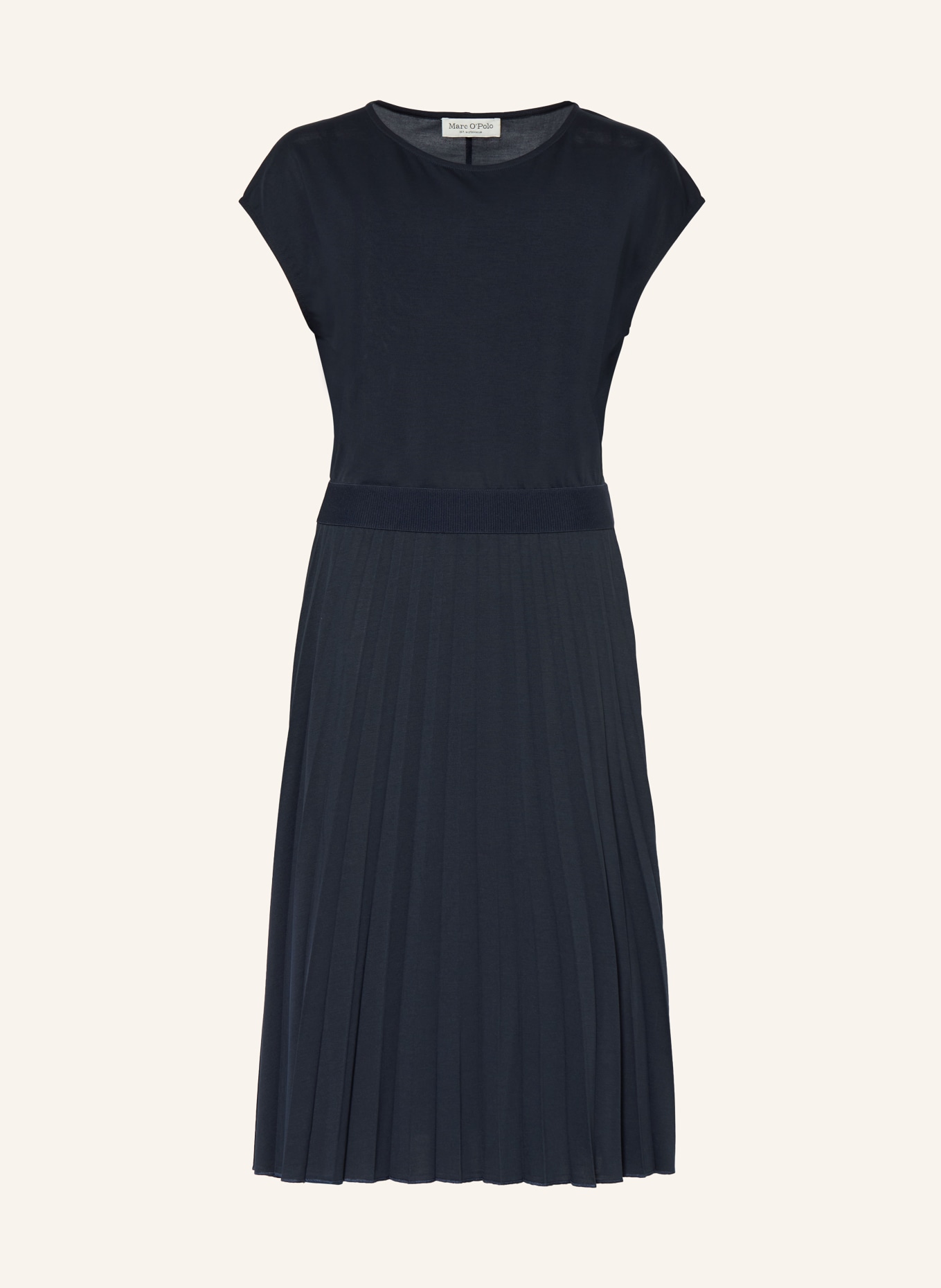 Marc O'Polo Pleated jersey dress, Color: DARK BLUE (Image 1)