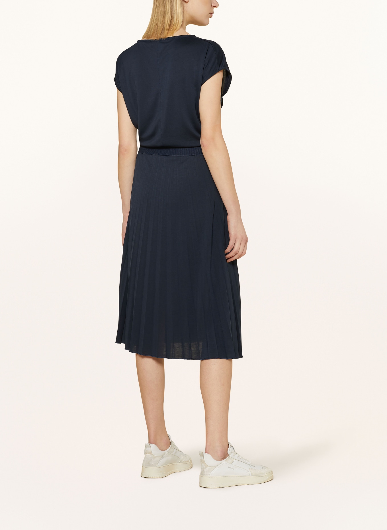 Marc O'Polo Pleated jersey dress, Color: DARK BLUE (Image 3)
