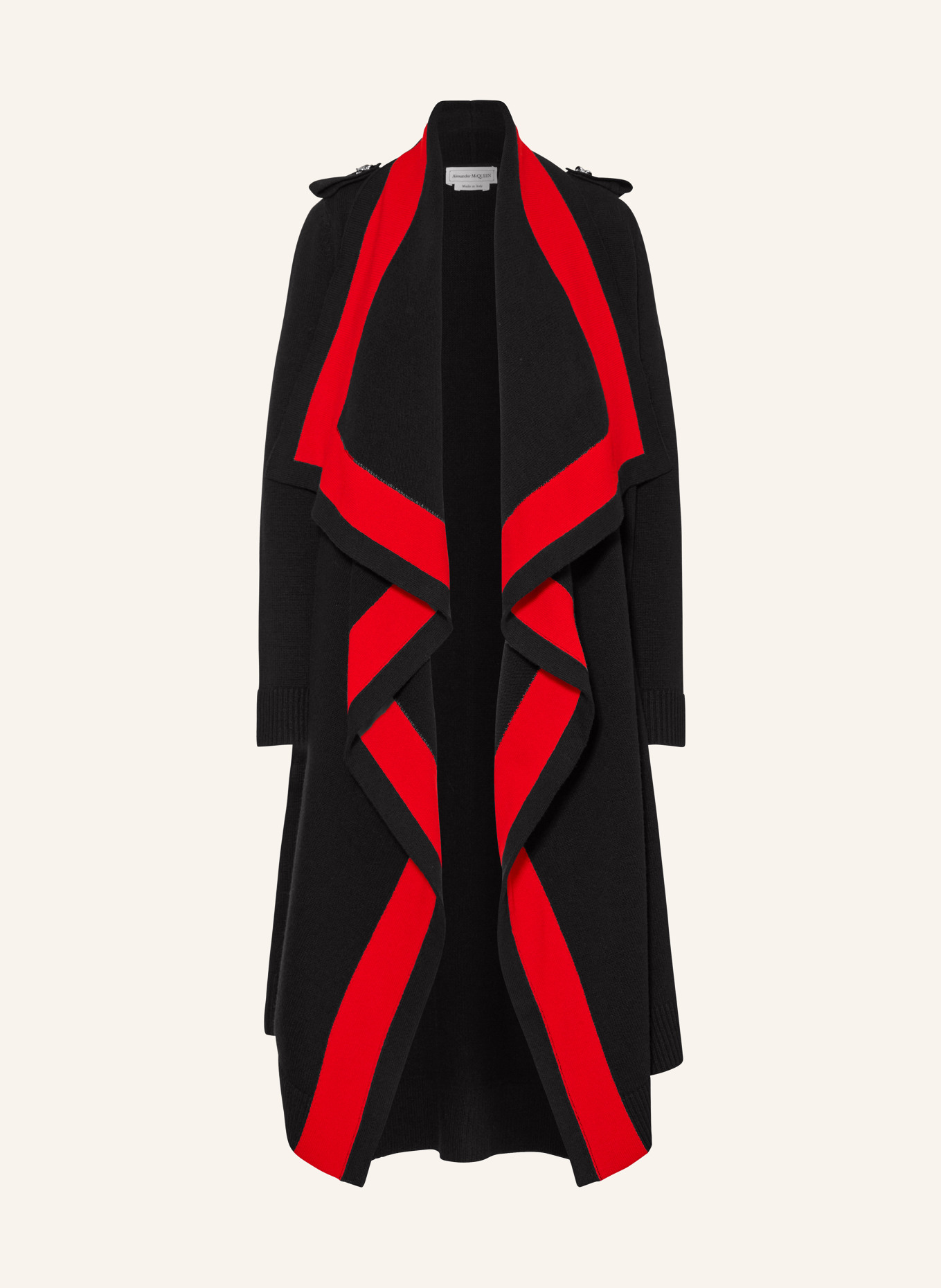 Alexander McQUEEN Cardigan, Color: BLACK/ RED (Image 1)