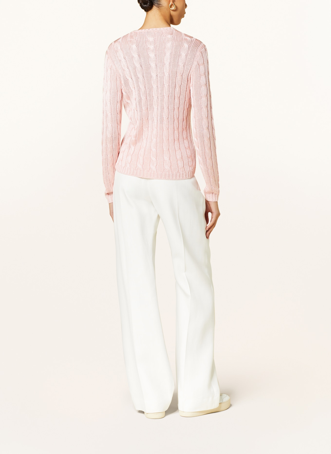 RALPH LAUREN Collection Sweter z jedwabiu, Kolor: JASNORÓŻOWY (Obrazek 3)