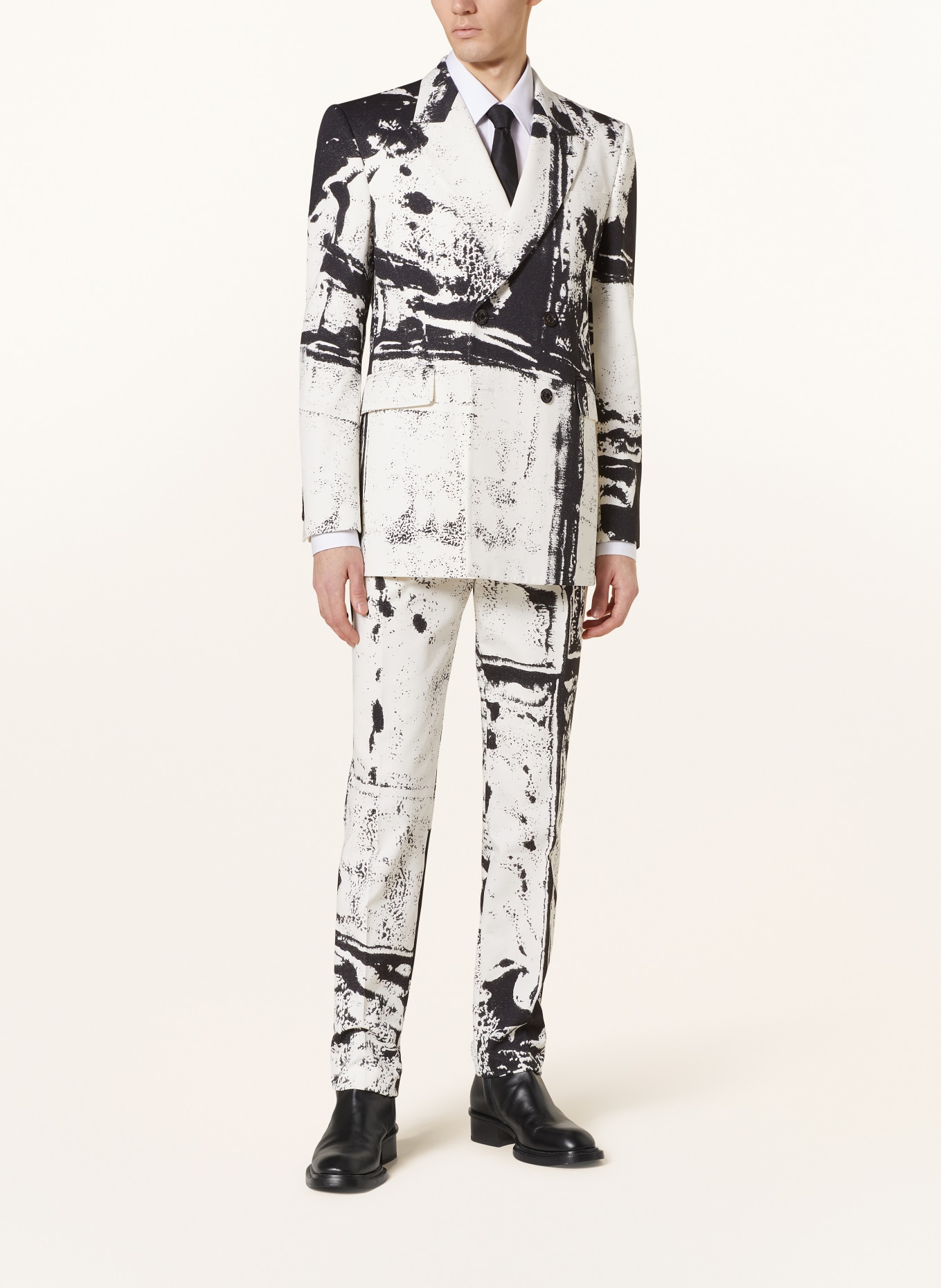 Alexander McQUEEN Suit jacket Slim Fit, Color: BLACK/ WHITE (Image 2)
