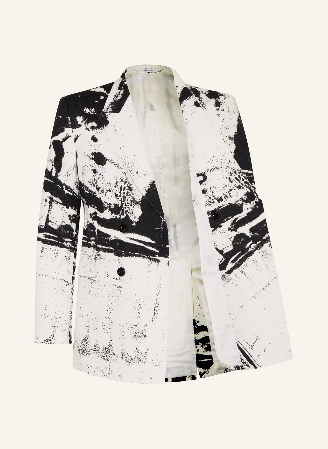 Alexander McQUEEN Suit jacket Slim Fit, Color: BLACK/ WHITE (Image 4)