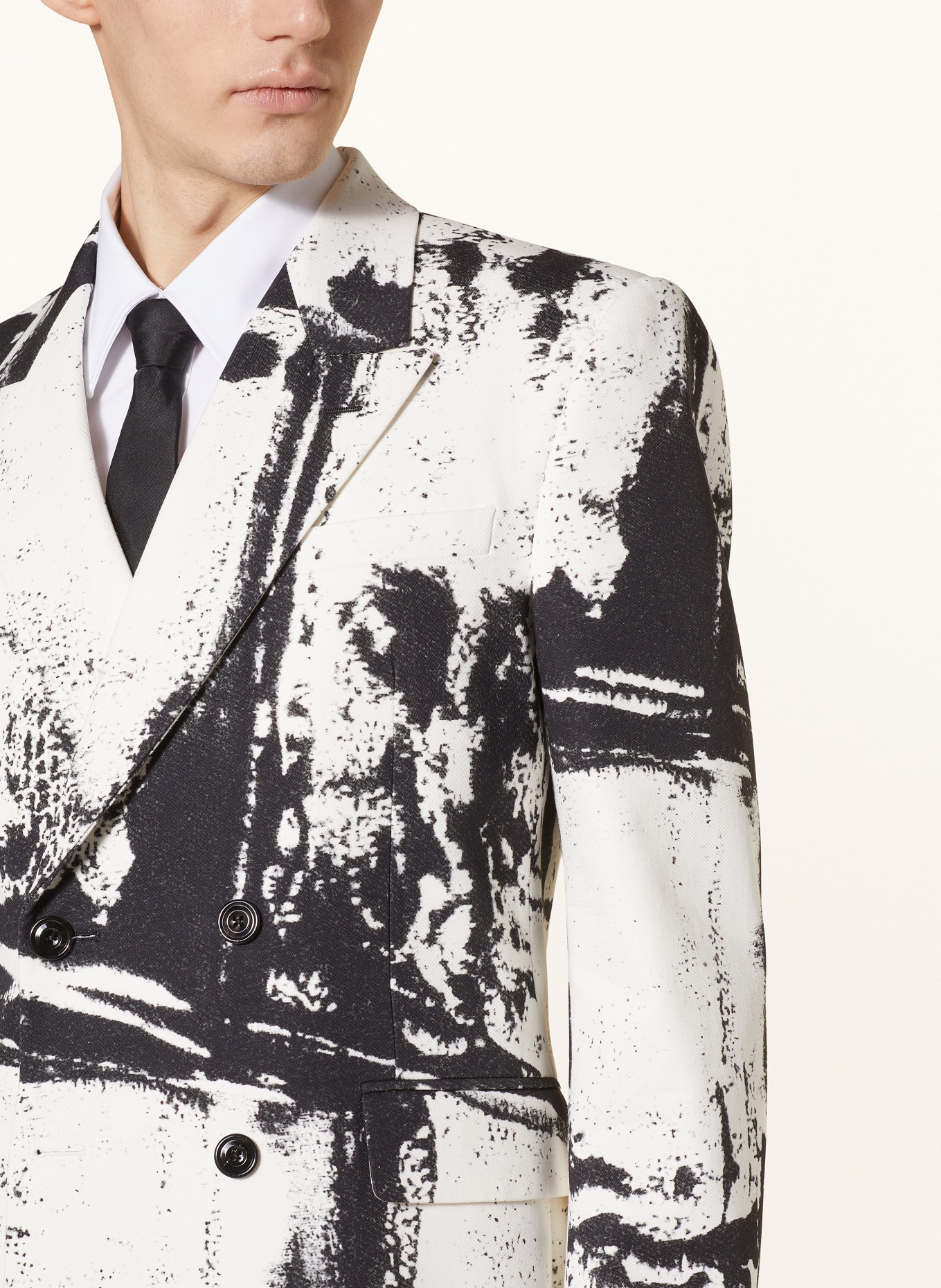 Alexander McQUEEN Suit jacket Slim Fit, Color: BLACK/ WHITE (Image 5)