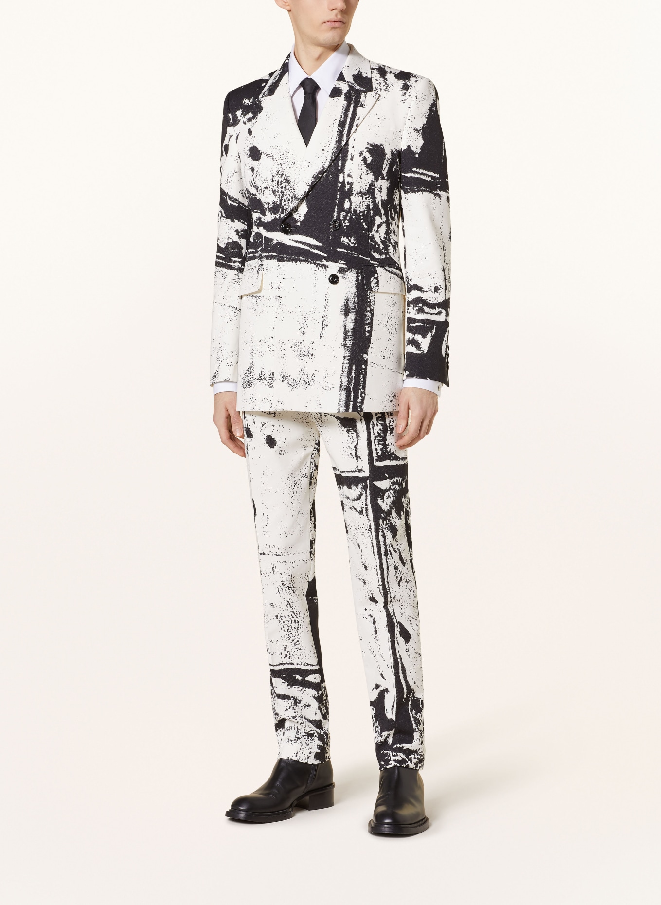 Alexander McQUEEN Suit trousers slim fit, Color: BLACK/ WHITE (Image 2)