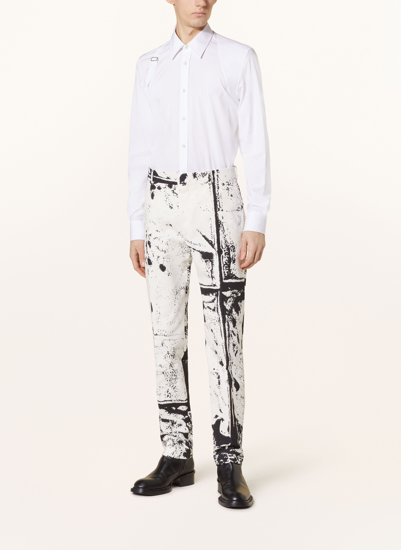 Alexander McQUEEN Suit trousers slim fit, Color: BLACK/ WHITE (Image 3)