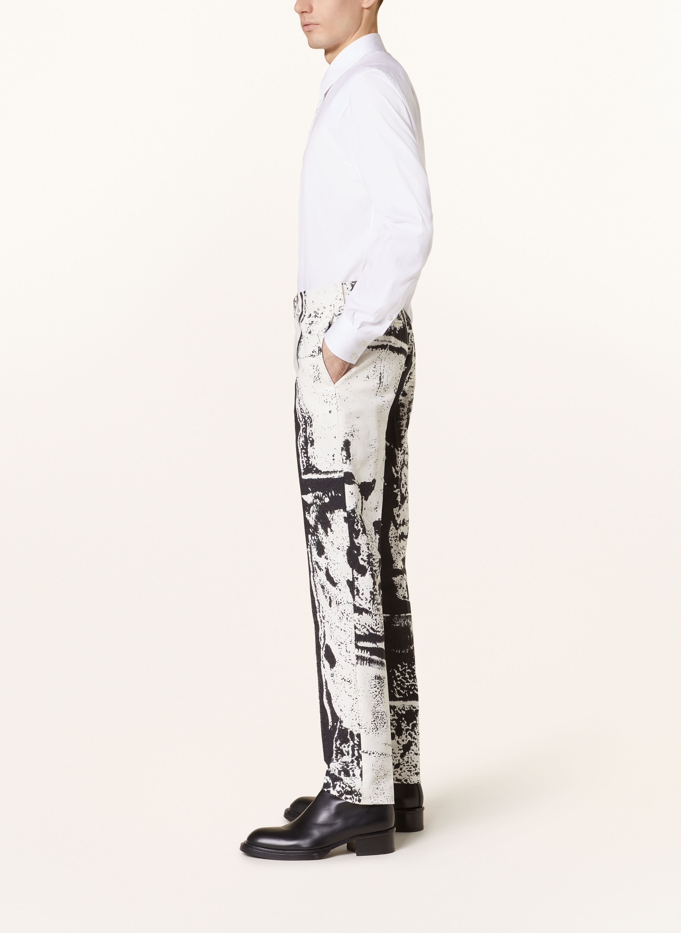 Alexander McQUEEN Suit trousers slim fit, Color: BLACK/ WHITE (Image 5)