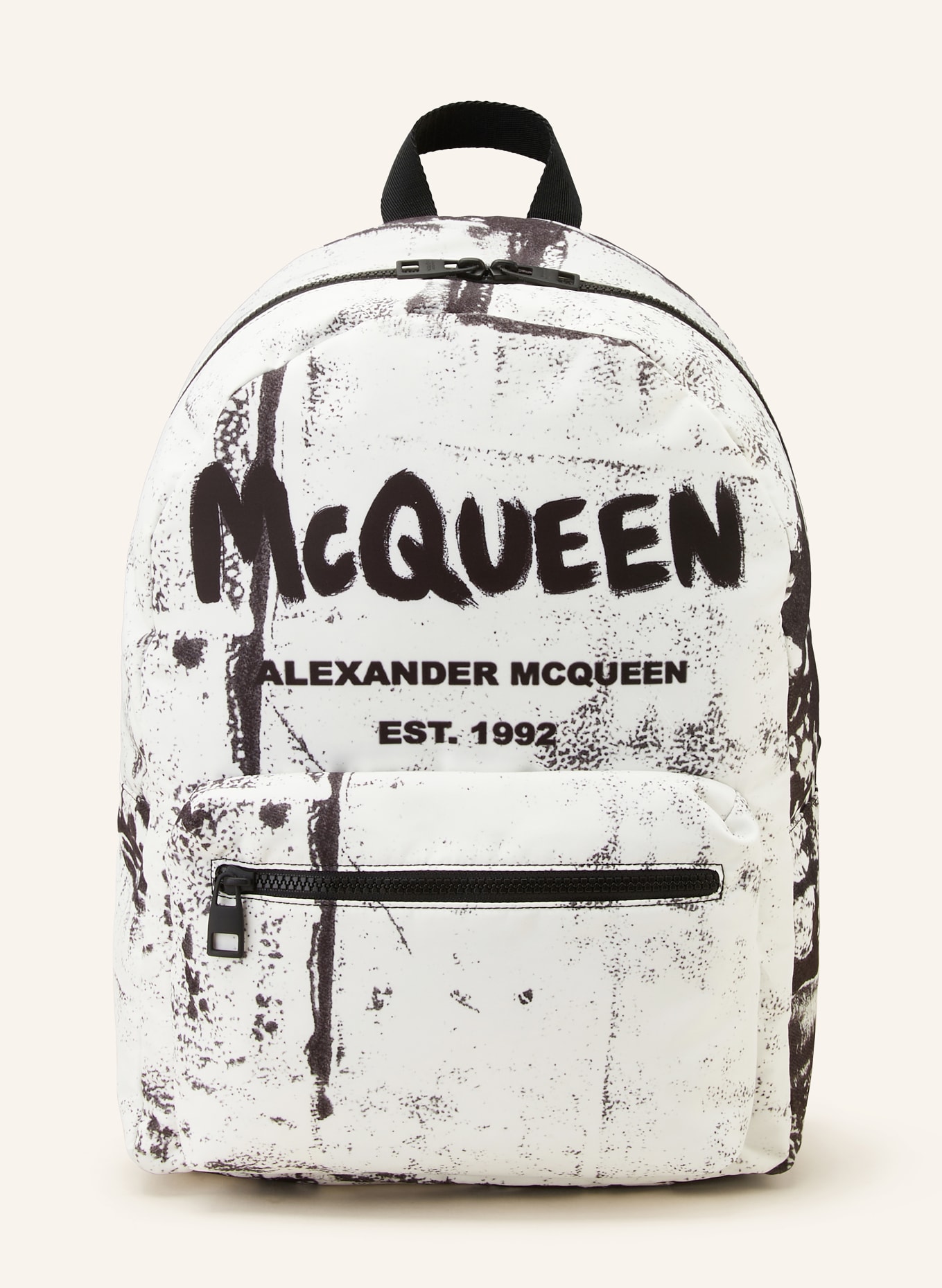 Alexander McQUEEN Plecak, Kolor: CZARNY/ BIAŁY (Obrazek 1)