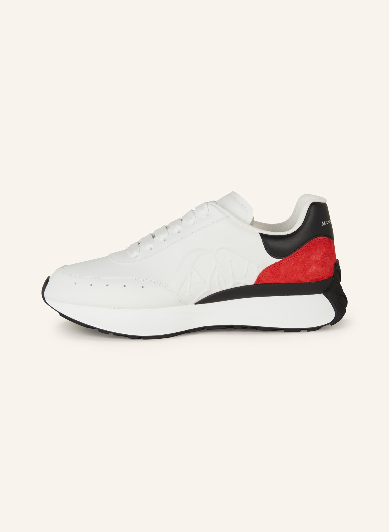 Alexander McQUEEN Sneakers SPRINT RUNNER, Color: WHITE/ RED/ BLACK (Image 4)