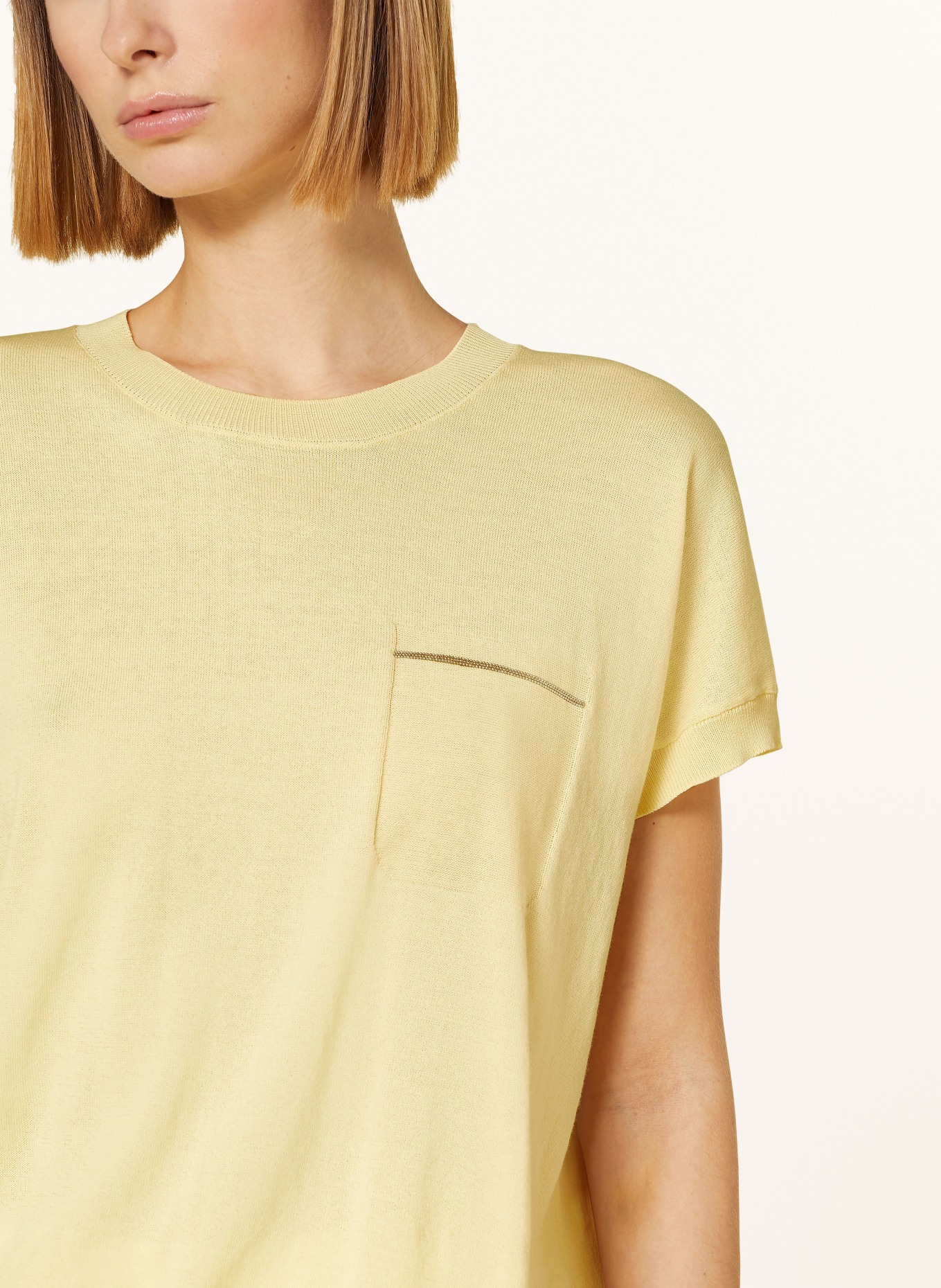 PESERICO Úpletové tričko, Barva: TMAVĚ ŽLUTÁ (Obrázek 4)