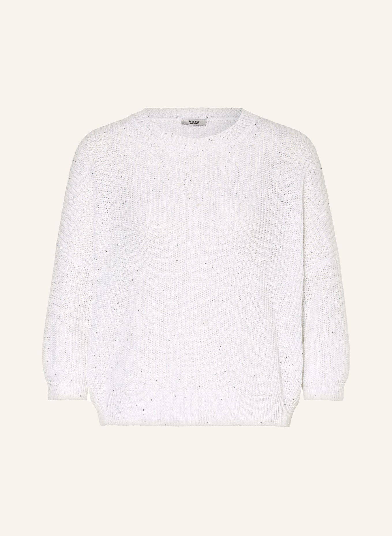 PESERICO Sweater with sequins, Color: WHITE (Image 1)