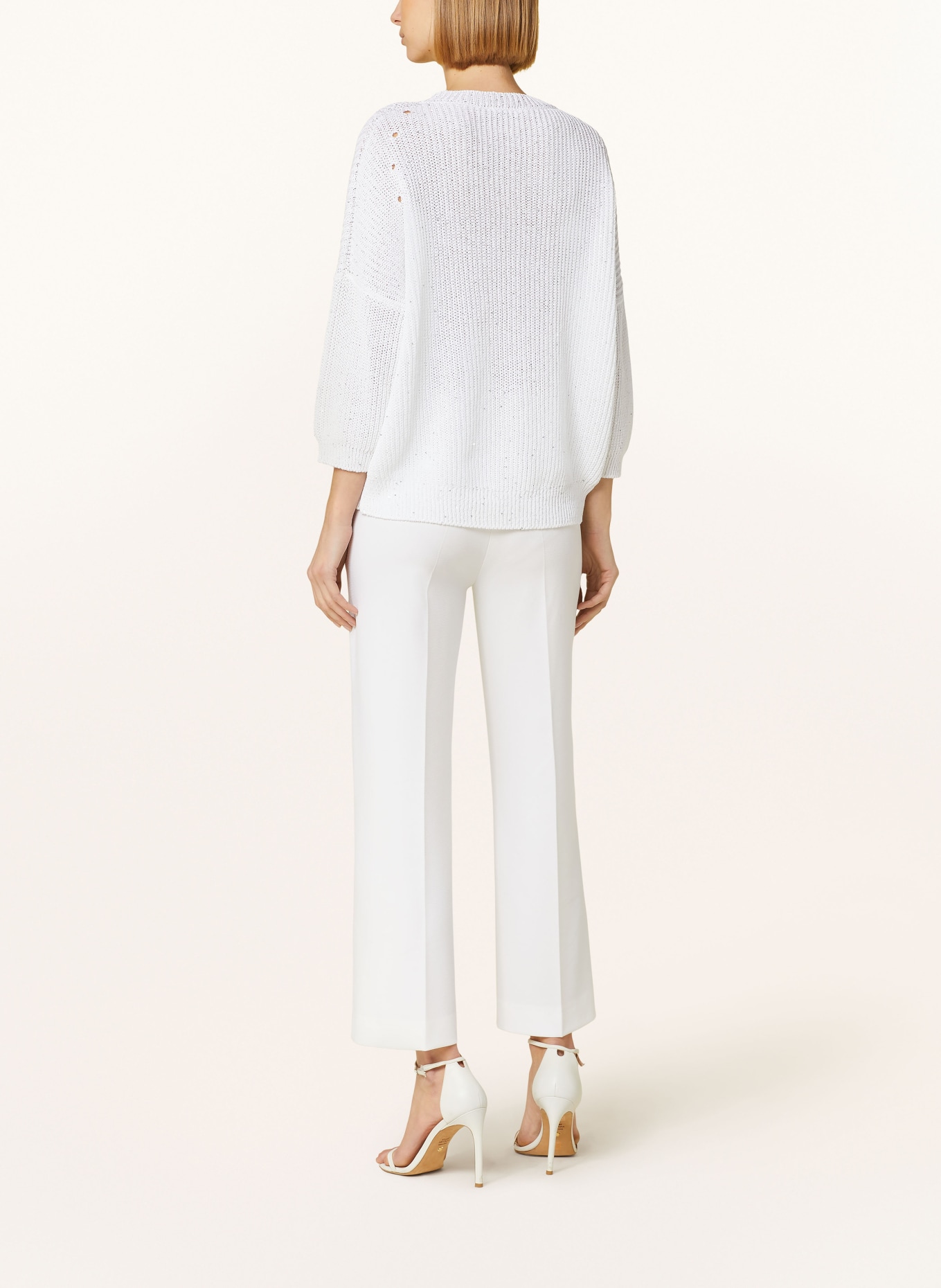 PESERICO Sweater with sequins, Color: WHITE (Image 3)