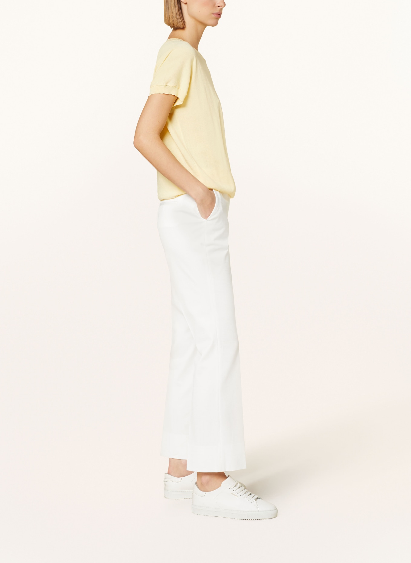 PESERICO 7/8 pants, Color: WHITE (Image 4)