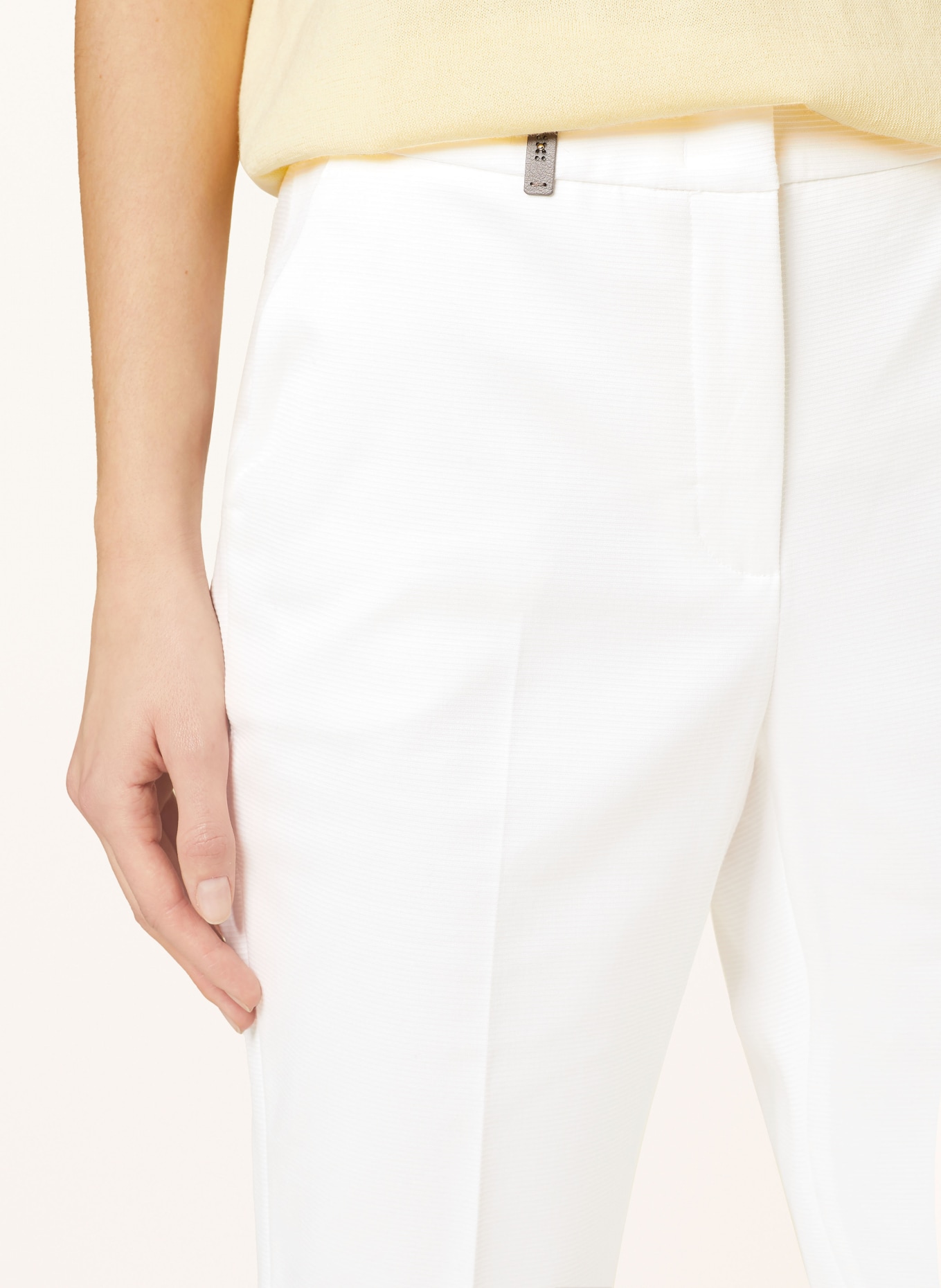 PESERICO 7/8 pants, Color: WHITE (Image 5)