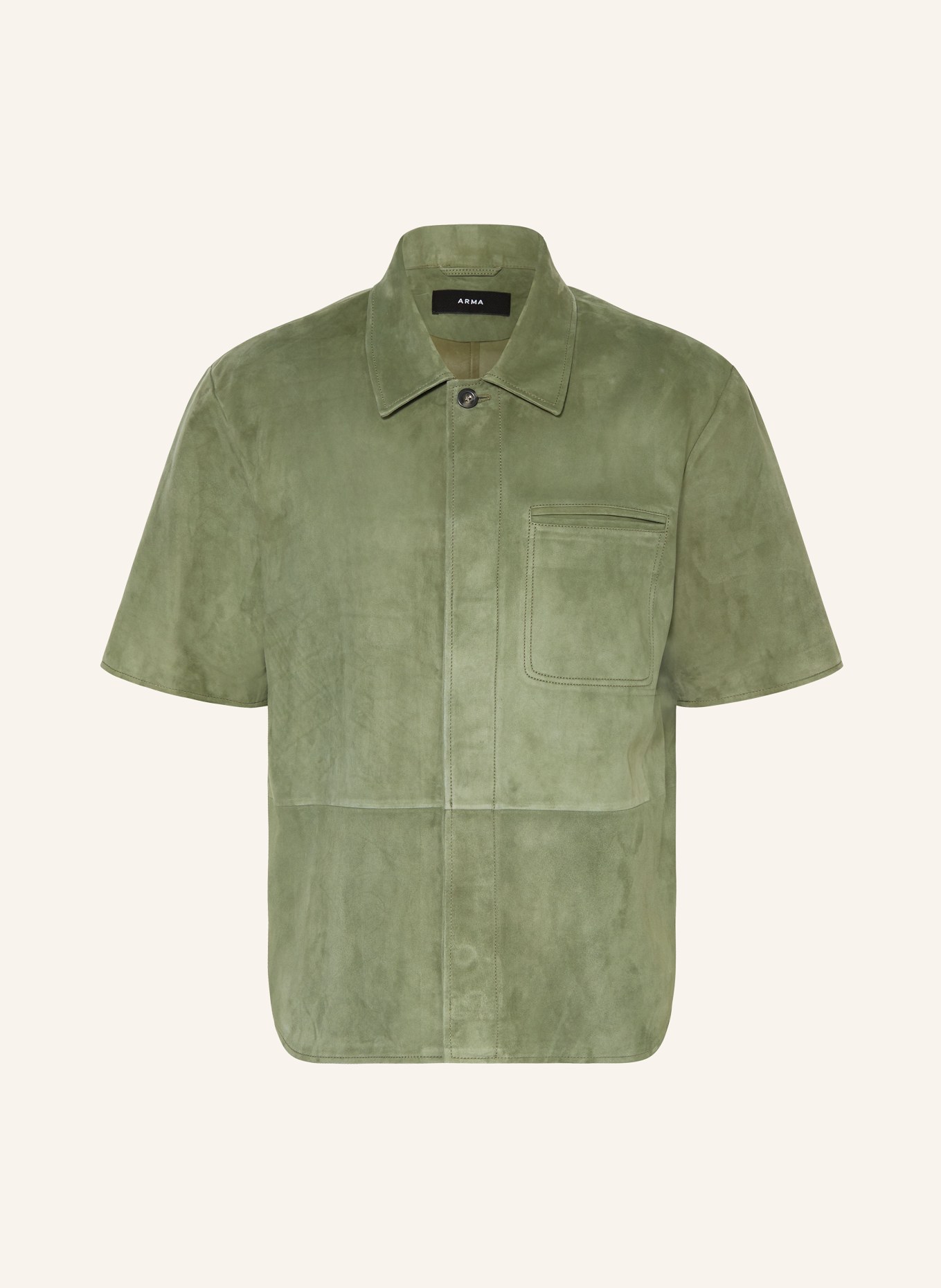 ARMA Leather overshirt CETO, Color: GREEN (Image 1)