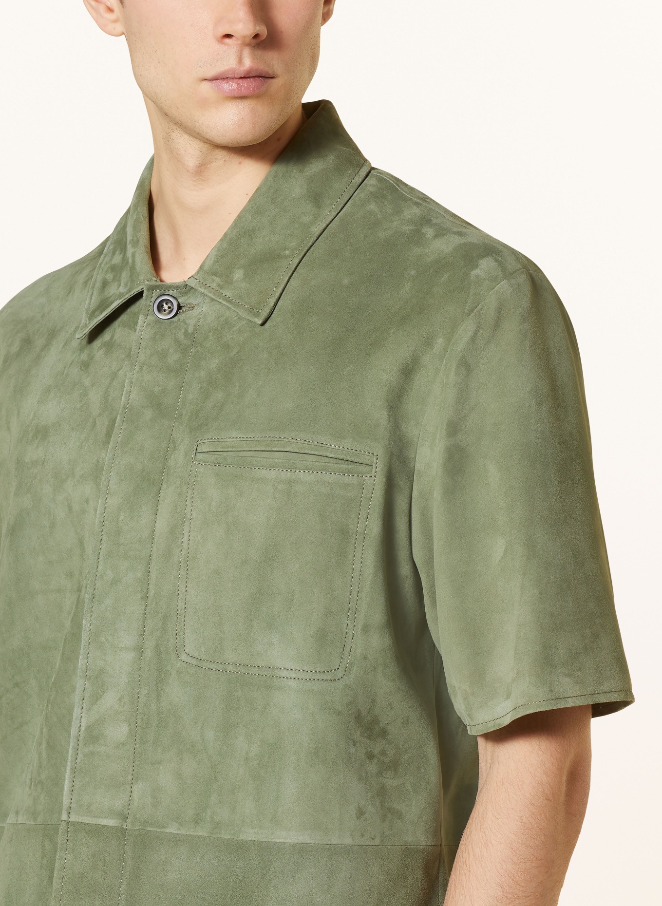 ARMA Leather overshirt CETO, Color: GREEN (Image 4)