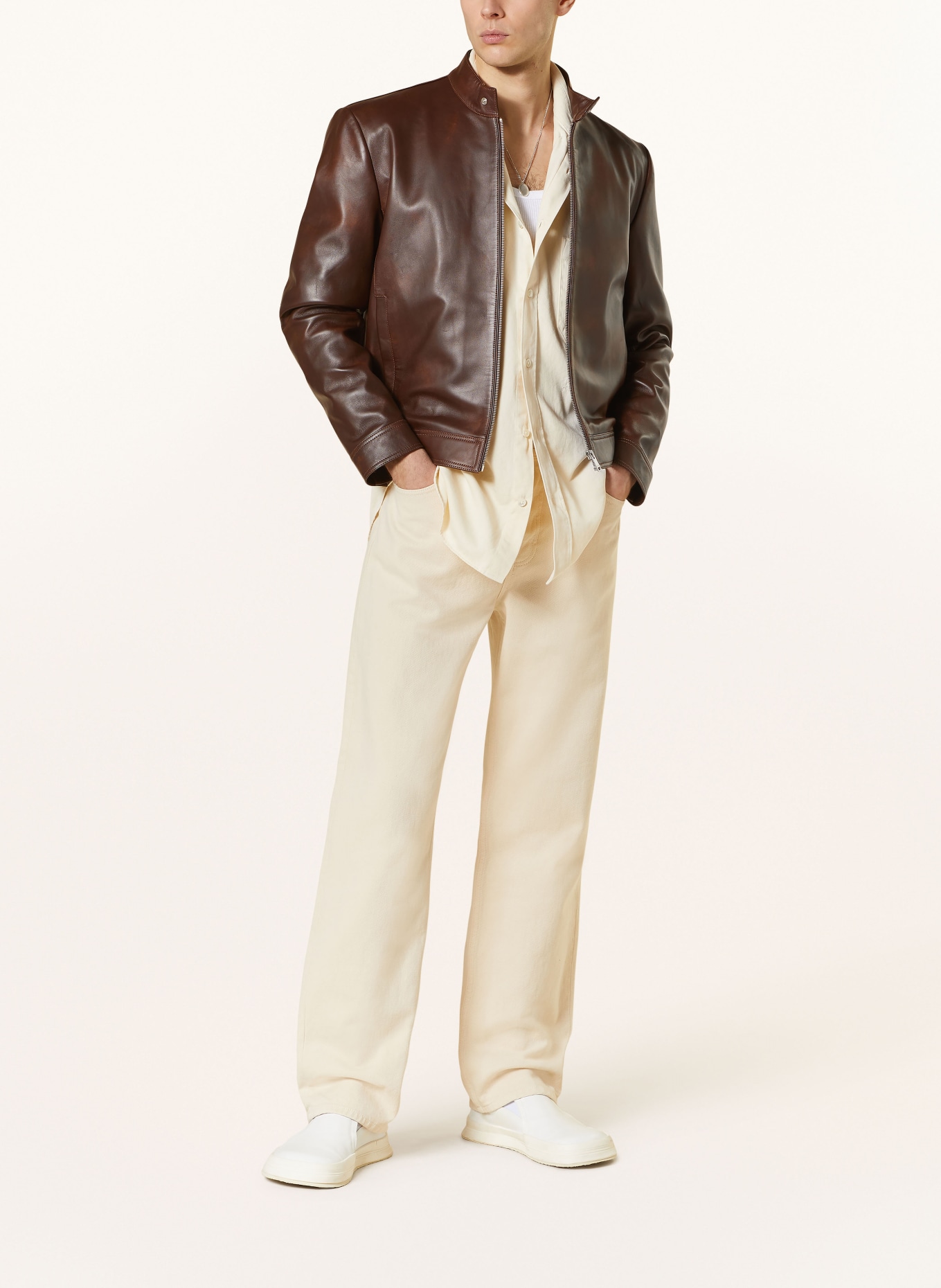 ARMA Leather jacket RYU, Color: BROWN (Image 2)