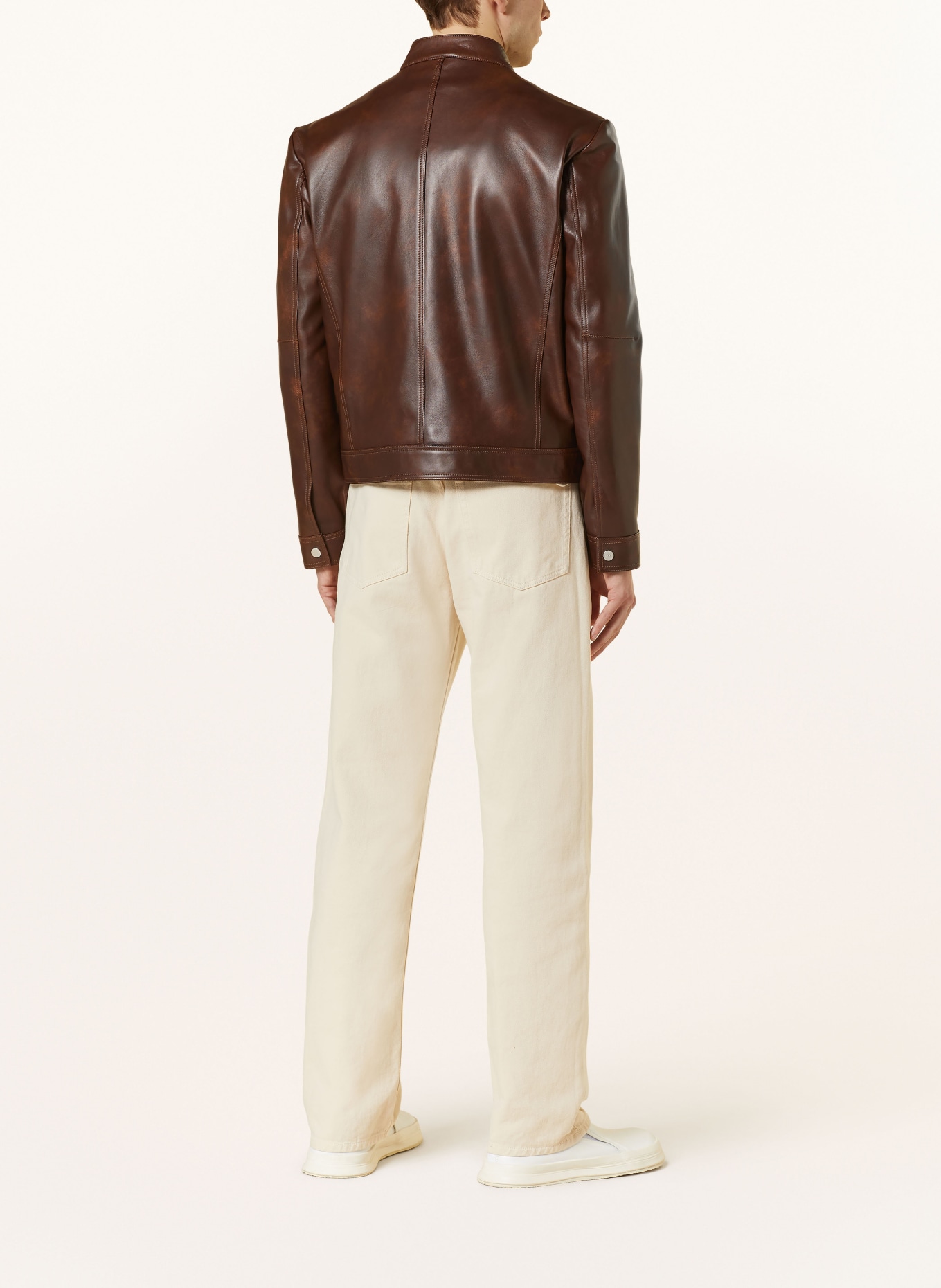 ARMA Leather jacket RYU, Color: BROWN (Image 3)