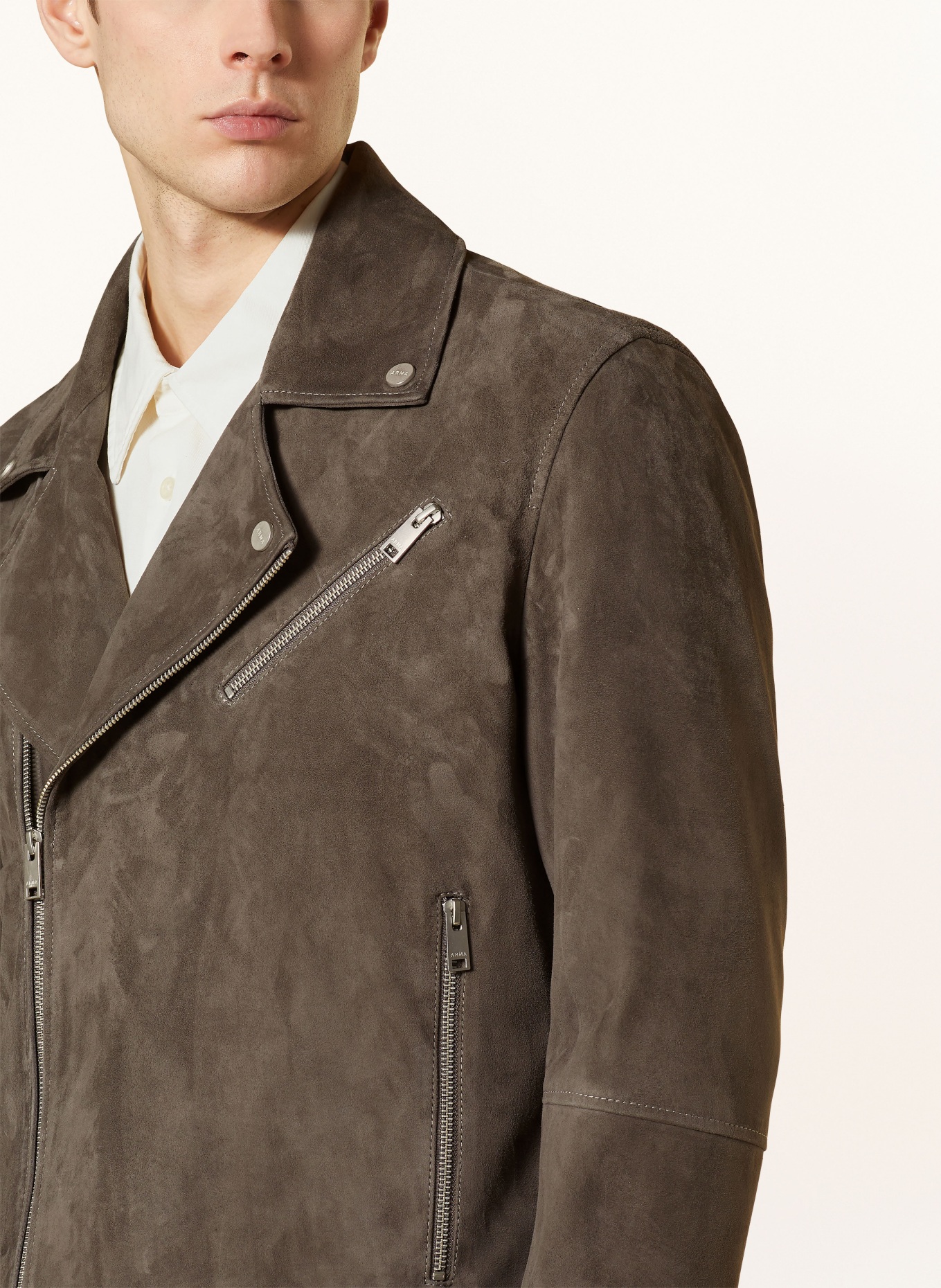 ARMA Leather jacket GOBI, Color: KHAKI (Image 4)