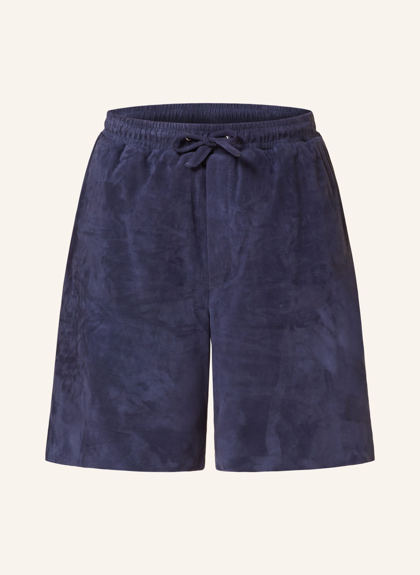 ARMA Leather shorts PACIFIC, Color: DARK BLUE (Image 1)
