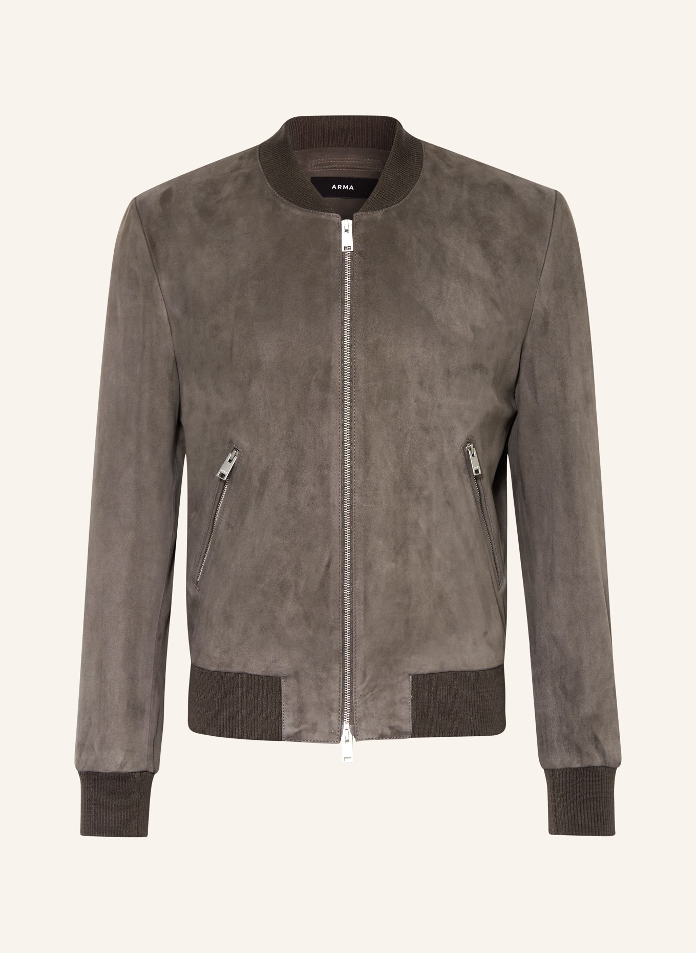 ARMA Leather bomber jacket DIDIER, Color: GRAY (Image 1)