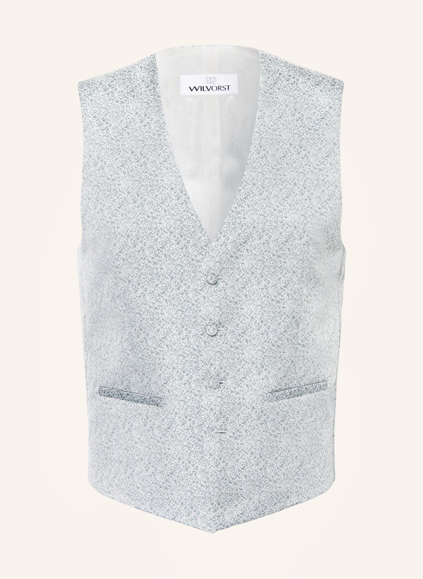 WILVORST Vest extra slim fit, Color: 040 Grün gemustert (Image 1)
