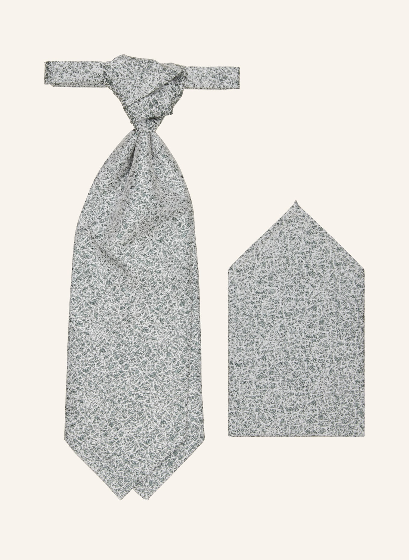 WILVORST Zestaw: Krawat i poszetka, Kolor: ZIELONY (Obrazek 1)