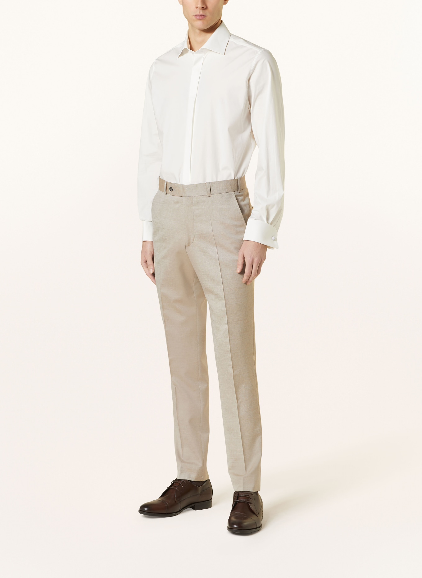 WILVORST Spodnie garniturowe extra slim fit, Kolor: 068 Cappuccino (Obrazek 3)