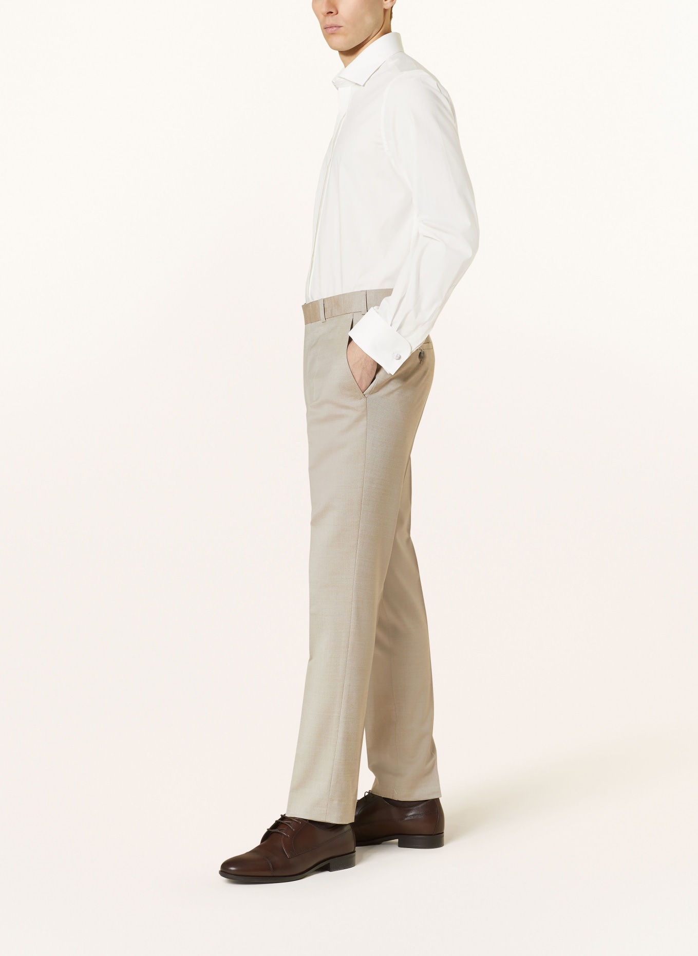 WILVORST Spodnie garniturowe extra slim fit, Kolor: 068 Cappuccino (Obrazek 5)