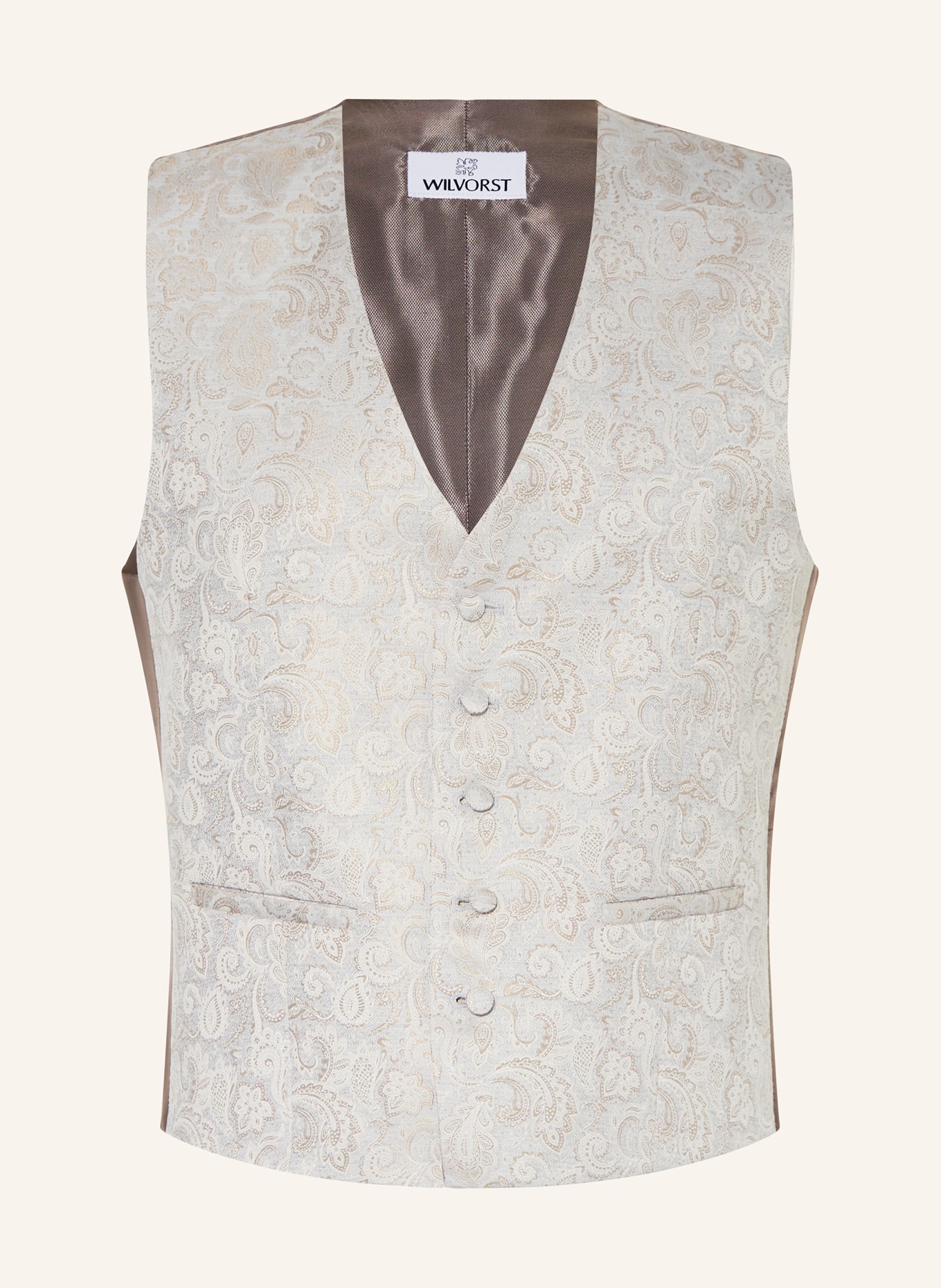 WILVORST Vest extra slim fit, Color: 068 Cappuccini gem. (Image 1)