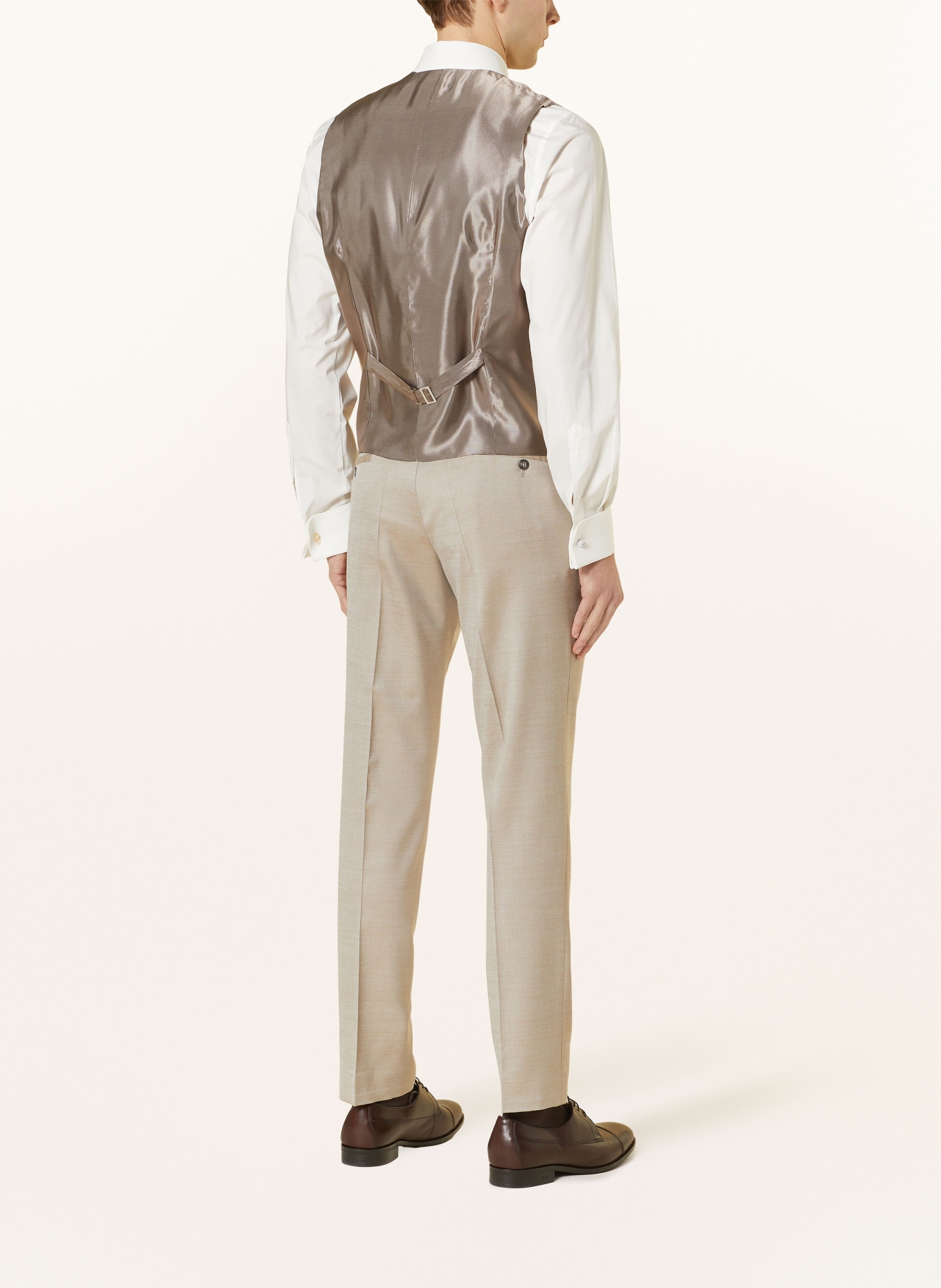 WILVORST Vest extra slim fit, Color: 068 Cappuccini gem. (Image 3)
