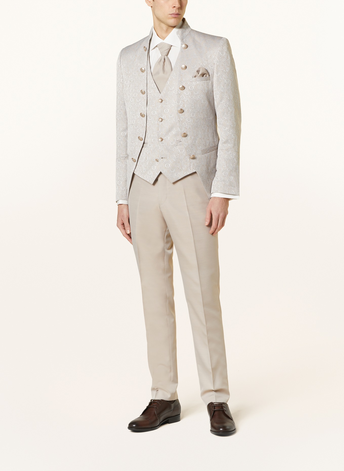WILVORST Tailored jacket extra slim fit, Color: 083 Beige gem. (Image 2)