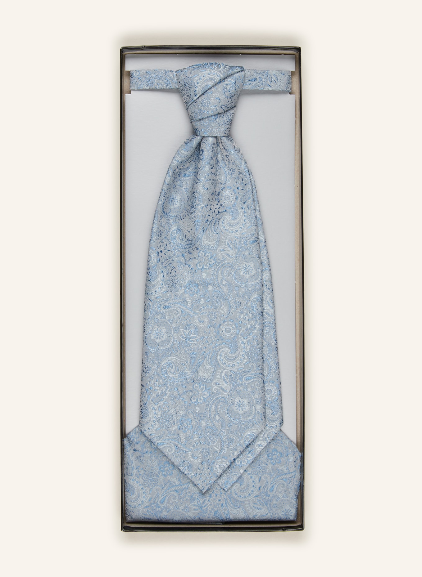 WILVORST Zestaw: Krawat i poszetka, Kolor: JASNONIEBIESKI (Obrazek 4)