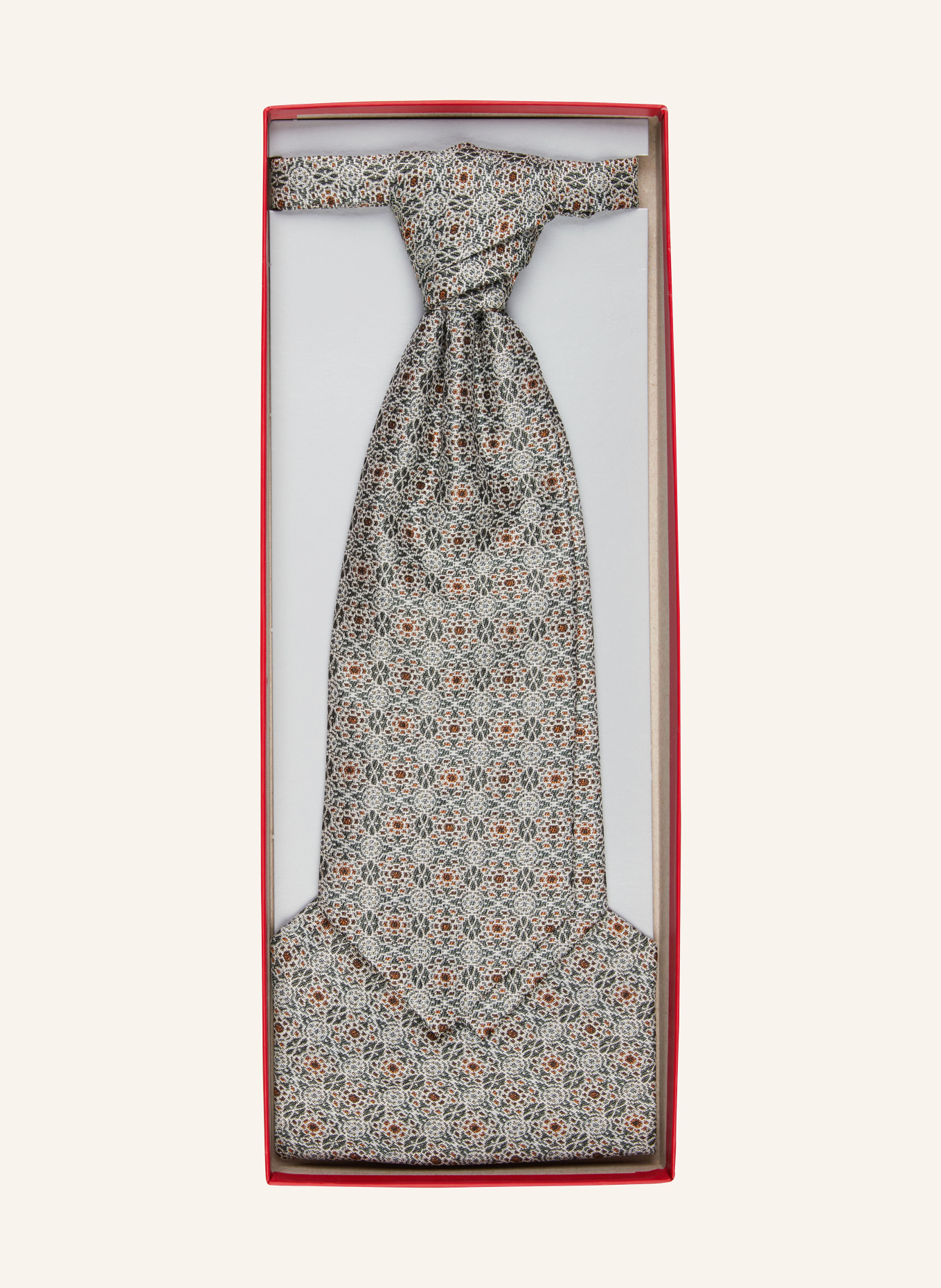 WILVORST Set: Krawatte und Einstecktuch, Farbe: GRÜN (Bild 5)