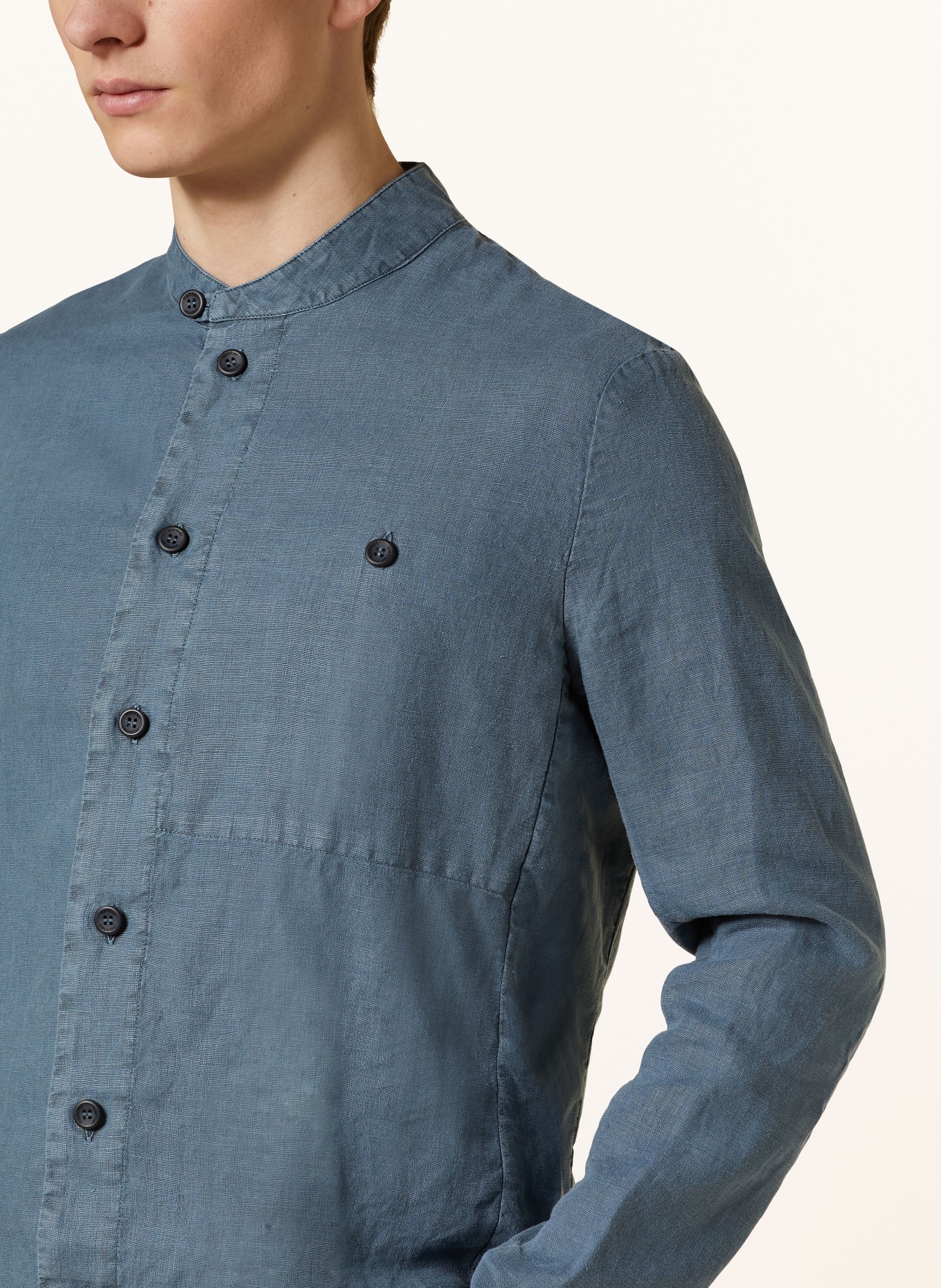 hannes roether Linen shirt DO29PE regular fit, Color: BLUE (Image 4)