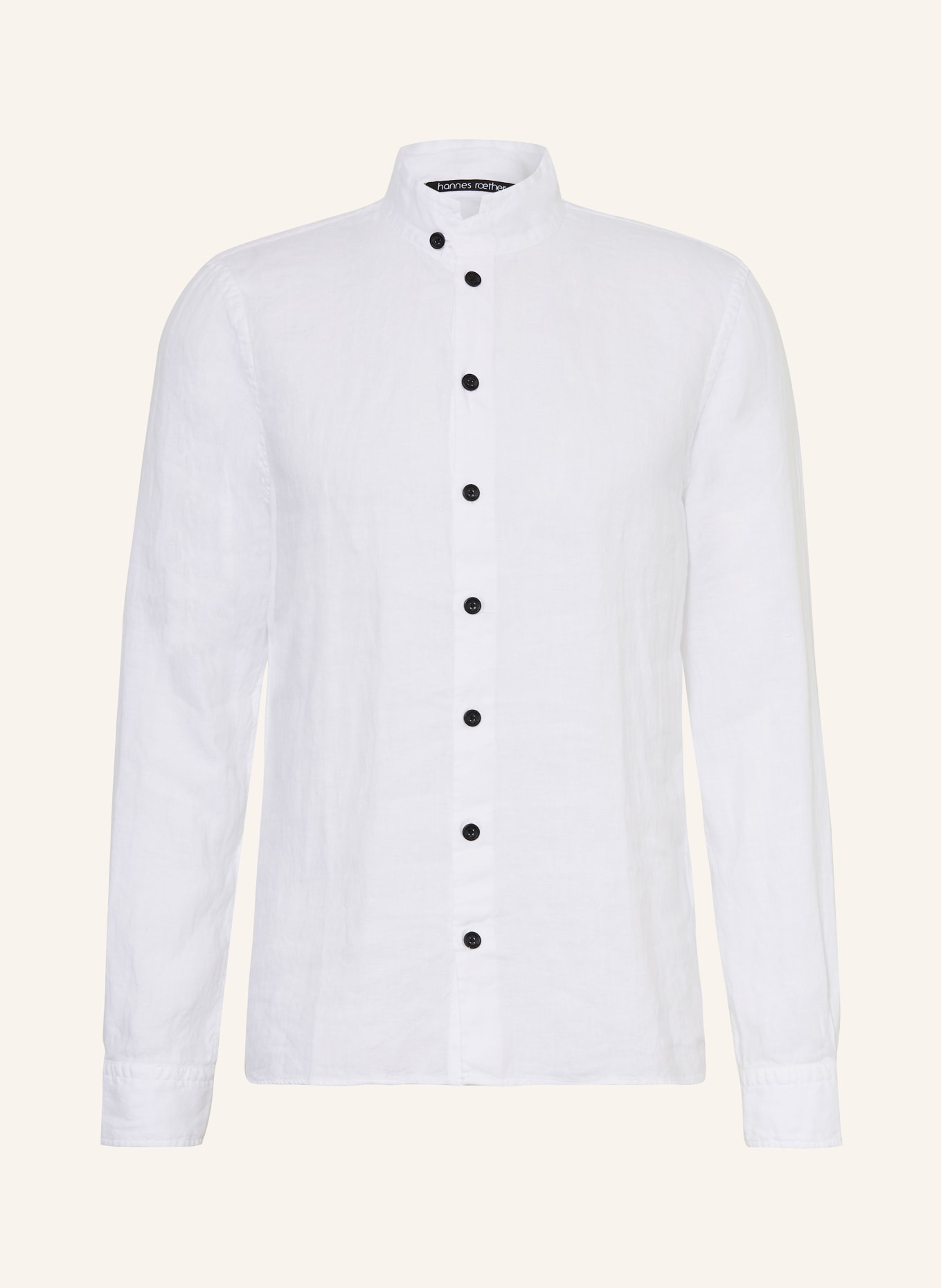 hannes roether Linen shirt MIL29SKE slim fit, Color: WHITE (Image 1)