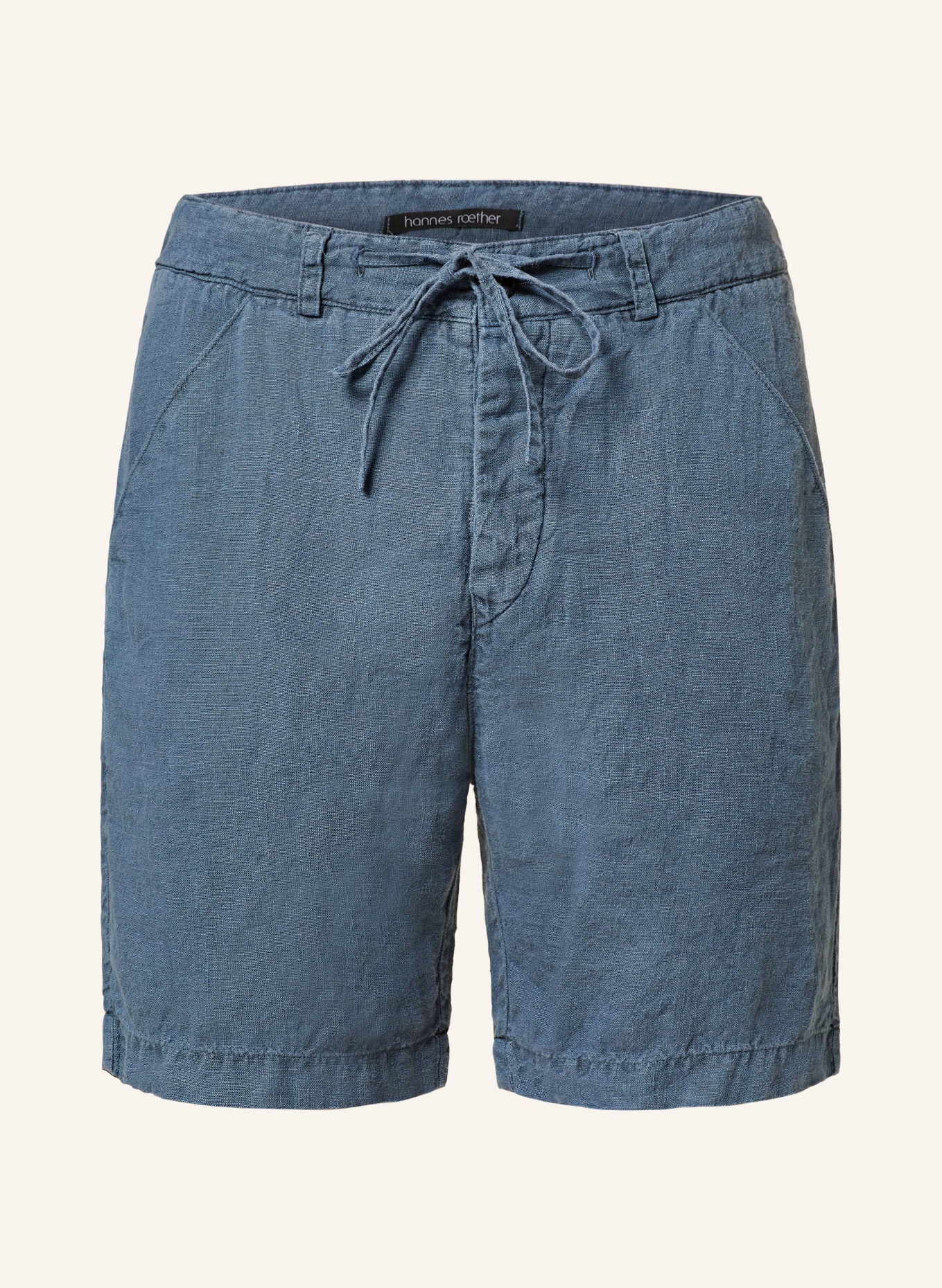hannes roether Linen shorts BA21MBU, Color: BLUE (Image 1)